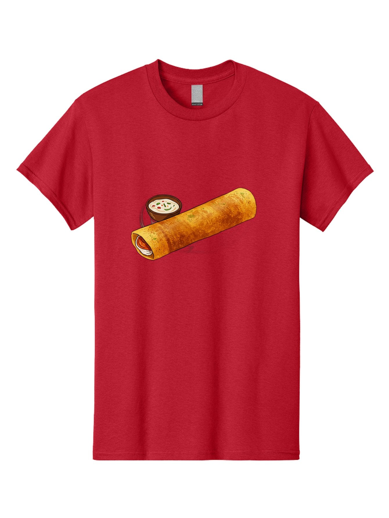 Masala-Dosa-17 Men'S Graphic Tee, 100% Cotton, Comfortable Casual Summer Wear, Machine Washable, South Indian Cuisine, Masala Dosa, Crepe Filled With Spiced Potatoes, Chutney, Traditional Breakfast, Indian Food, Dosa Recipe, Spicy Filling, Baa978 15