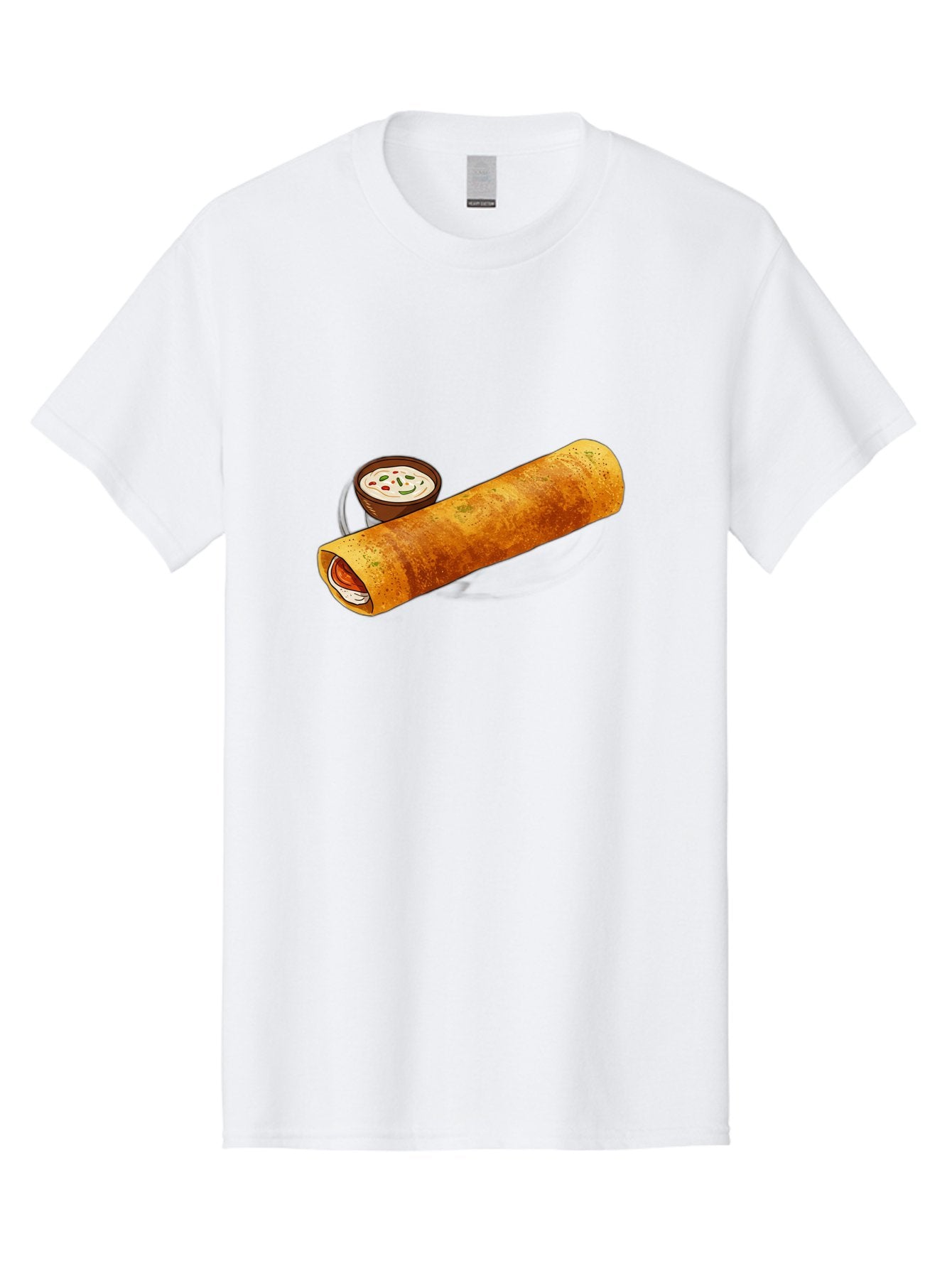 Masala-Dosa-17 Men'S Graphic Tee, 100% Cotton, Comfortable Casual Summer Wear, Machine Washable, South Indian Cuisine, Masala Dosa, Crepe Filled With Spiced Potatoes, Chutney, Traditional Breakfast, Indian Food, Dosa Recipe, Spicy Filling, Baa978 13