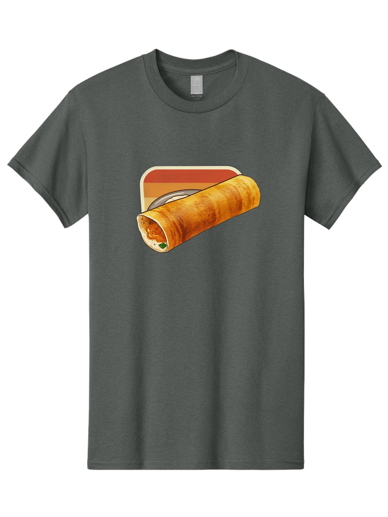 Masala-Dosa-18 Men'S Graphic Tee, 100% Cotton, Comfortable Casual Summer Wear, Machine Washable, South Indian Cuisine, Dosa Recipe, Indian Street Food, Rolled Dosa, Savory Crepe, Spicy Filling, Traditional Breakfast Baa979 15
