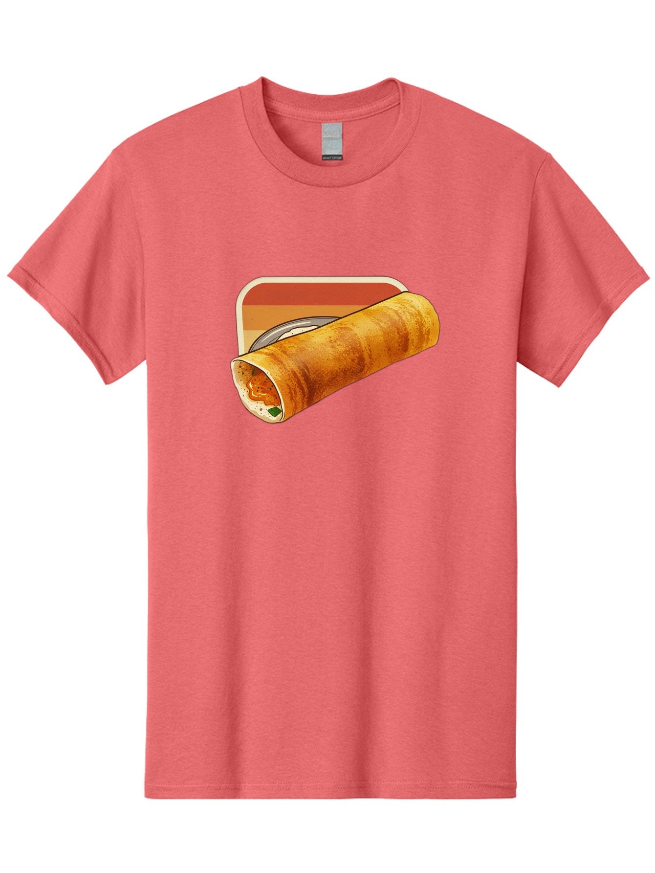 Masala-Dosa-18 Men'S Graphic Tee, 100% Cotton, Comfortable Casual Summer Wear, Machine Washable, South Indian Cuisine, Dosa Recipe, Indian Street Food, Rolled Dosa, Savory Crepe, Spicy Filling, Traditional Breakfast Baa979 12
