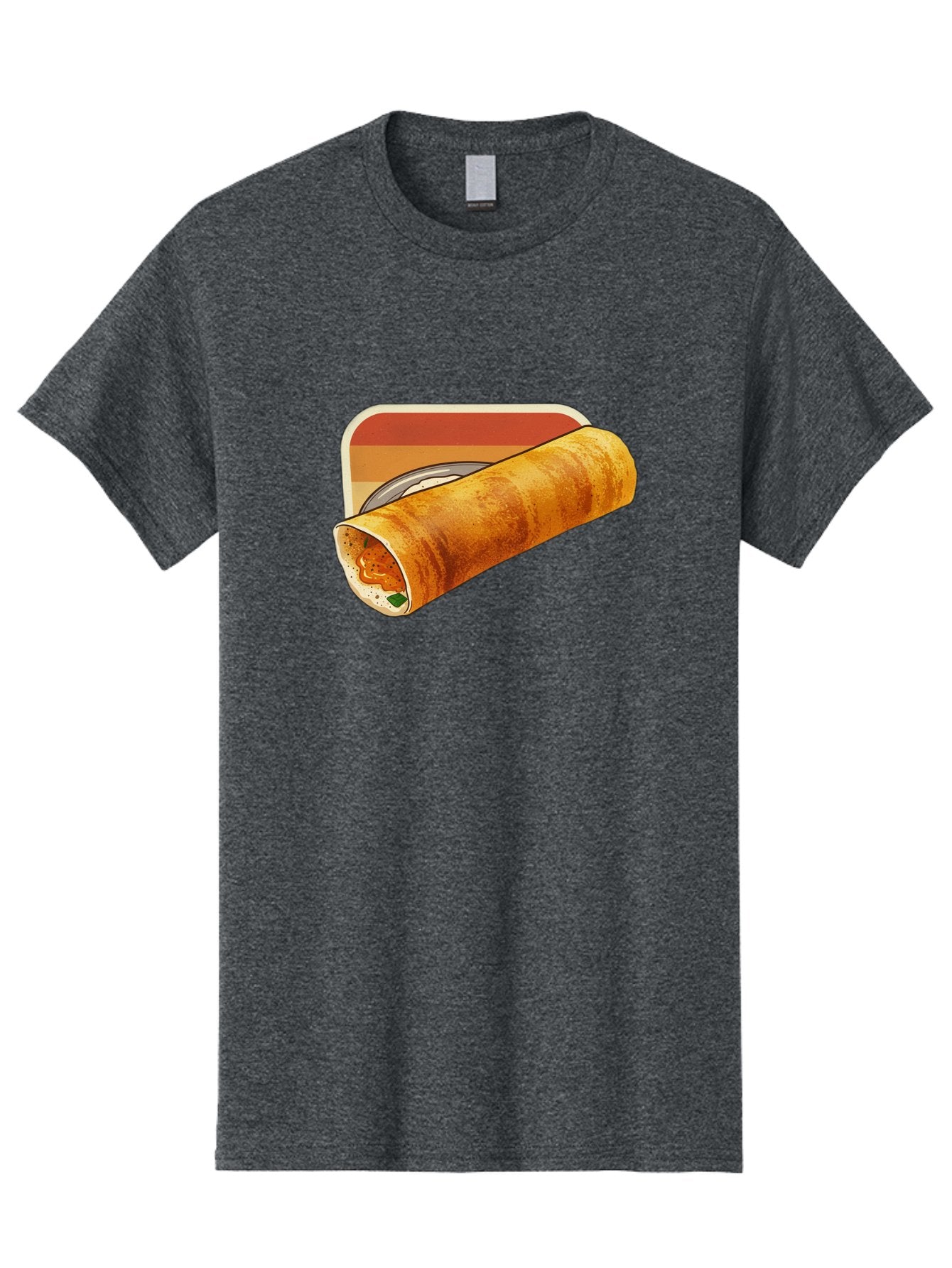 Masala-Dosa-18 Men'S Graphic Tee, 100% Cotton, Comfortable Casual Summer Wear, Machine Washable, South Indian Cuisine, Dosa Recipe, Indian Street Food, Rolled Dosa, Savory Crepe, Spicy Filling, Traditional Breakfast Baa979 9
