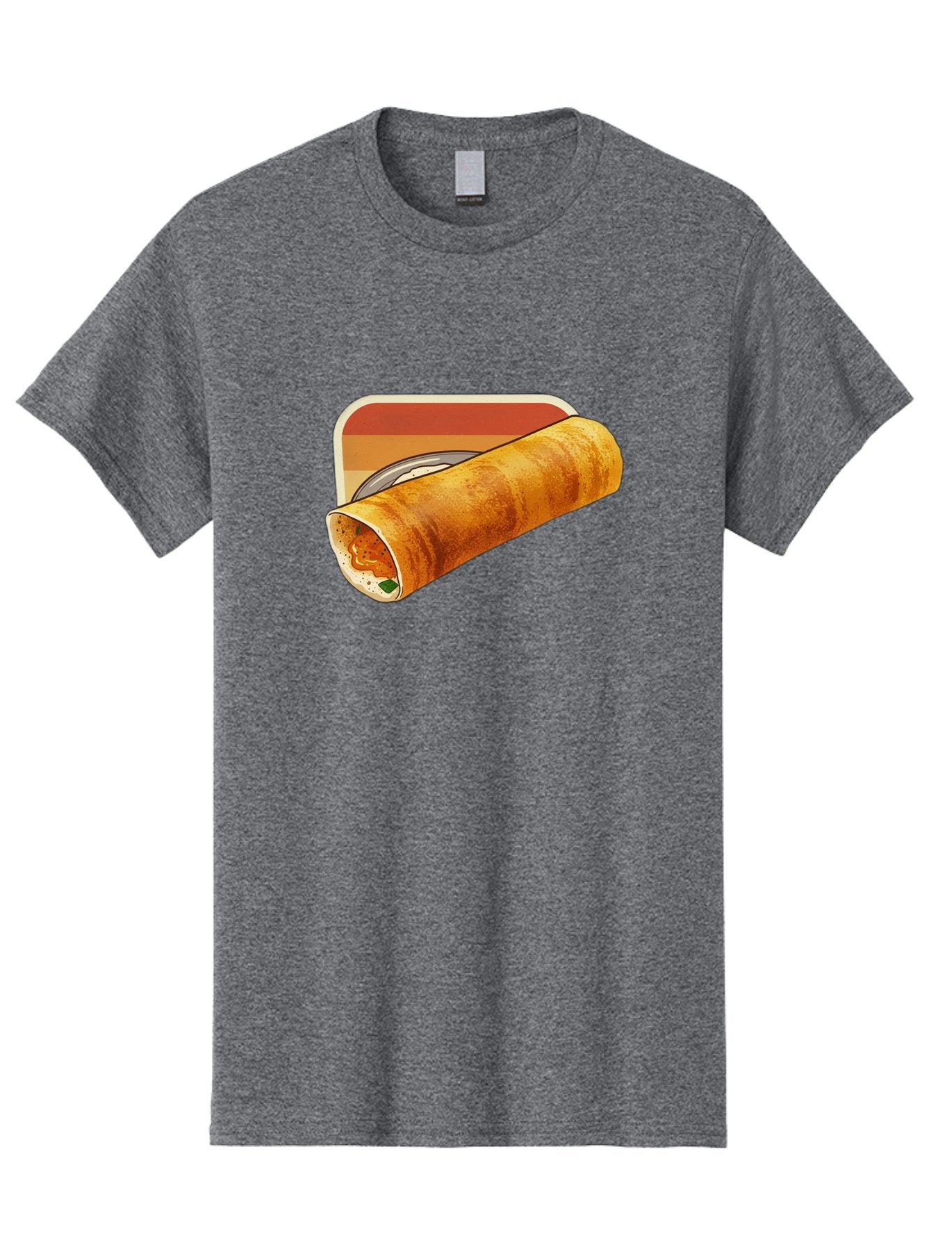 Masala-Dosa-18 Men'S Graphic Tee, 100% Cotton, Comfortable Casual Summer Wear, Machine Washable, South Indian Cuisine, Dosa Recipe, Indian Street Food, Rolled Dosa, Savory Crepe, Spicy Filling, Traditional Breakfast Baa979 7