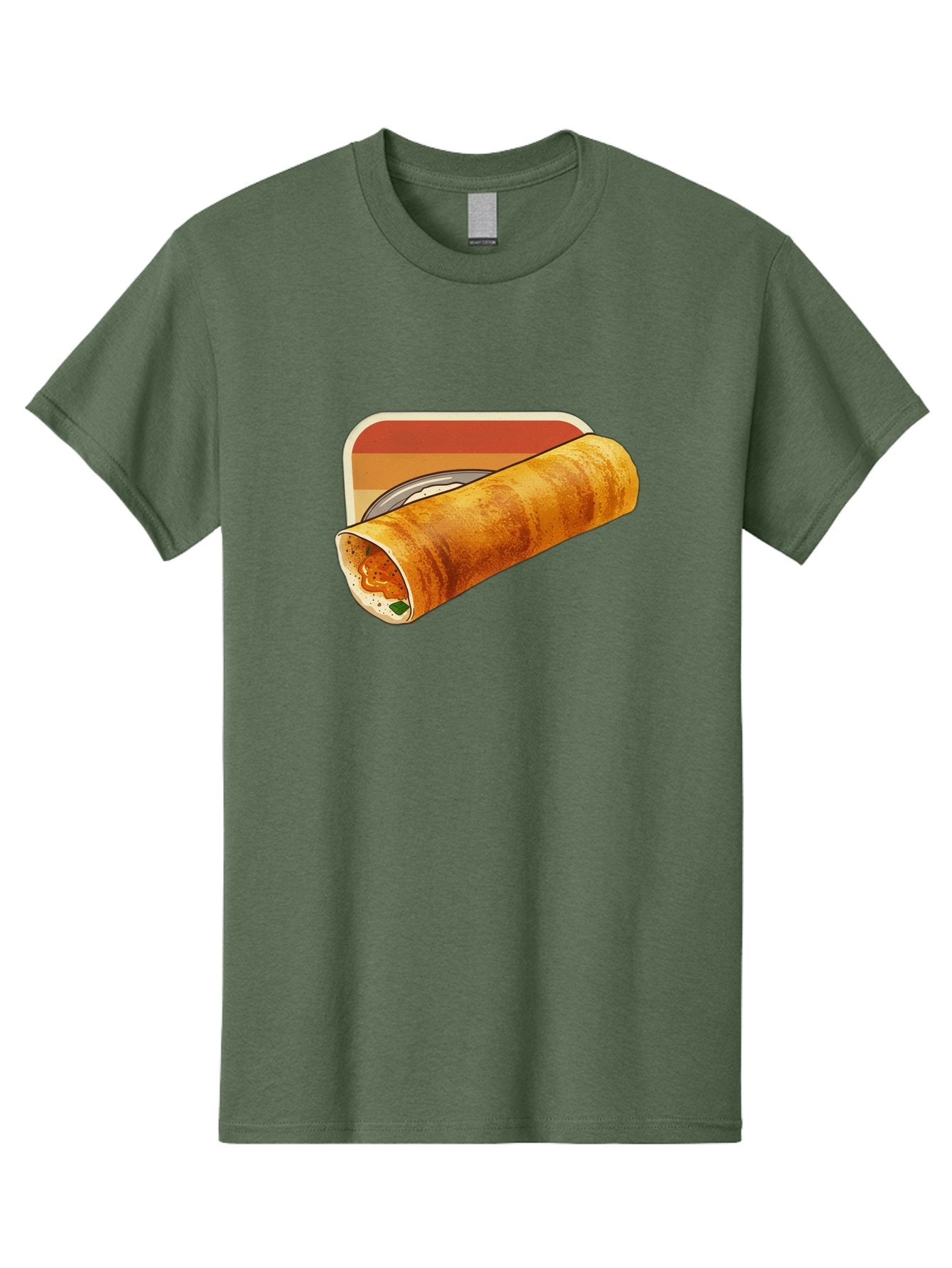 Masala-Dosa-18 Men'S Graphic Tee, 100% Cotton, Comfortable Casual Summer Wear, Machine Washable, South Indian Cuisine, Dosa Recipe, Indian Street Food, Rolled Dosa, Savory Crepe, Spicy Filling, Traditional Breakfast Baa979 5