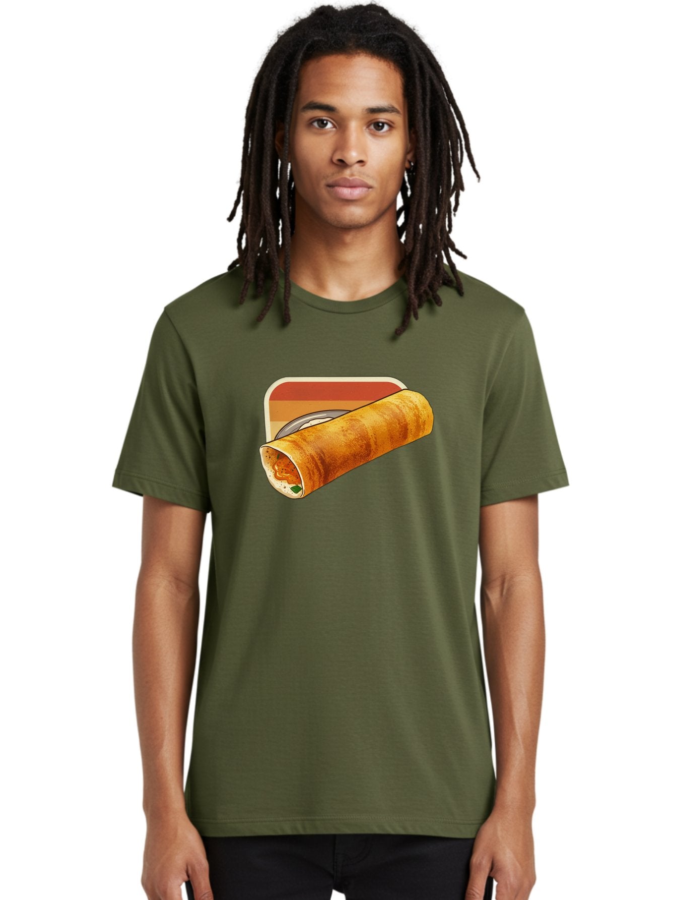 Masala-Dosa-18 Men'S Graphic Tee, 100% Cotton, Comfortable Casual Summer Wear, Machine Washable, South Indian Cuisine, Dosa Recipe, Indian Street Food, Rolled Dosa, Savory Crepe, Spicy Filling, Traditional Breakfast Baa979 23
