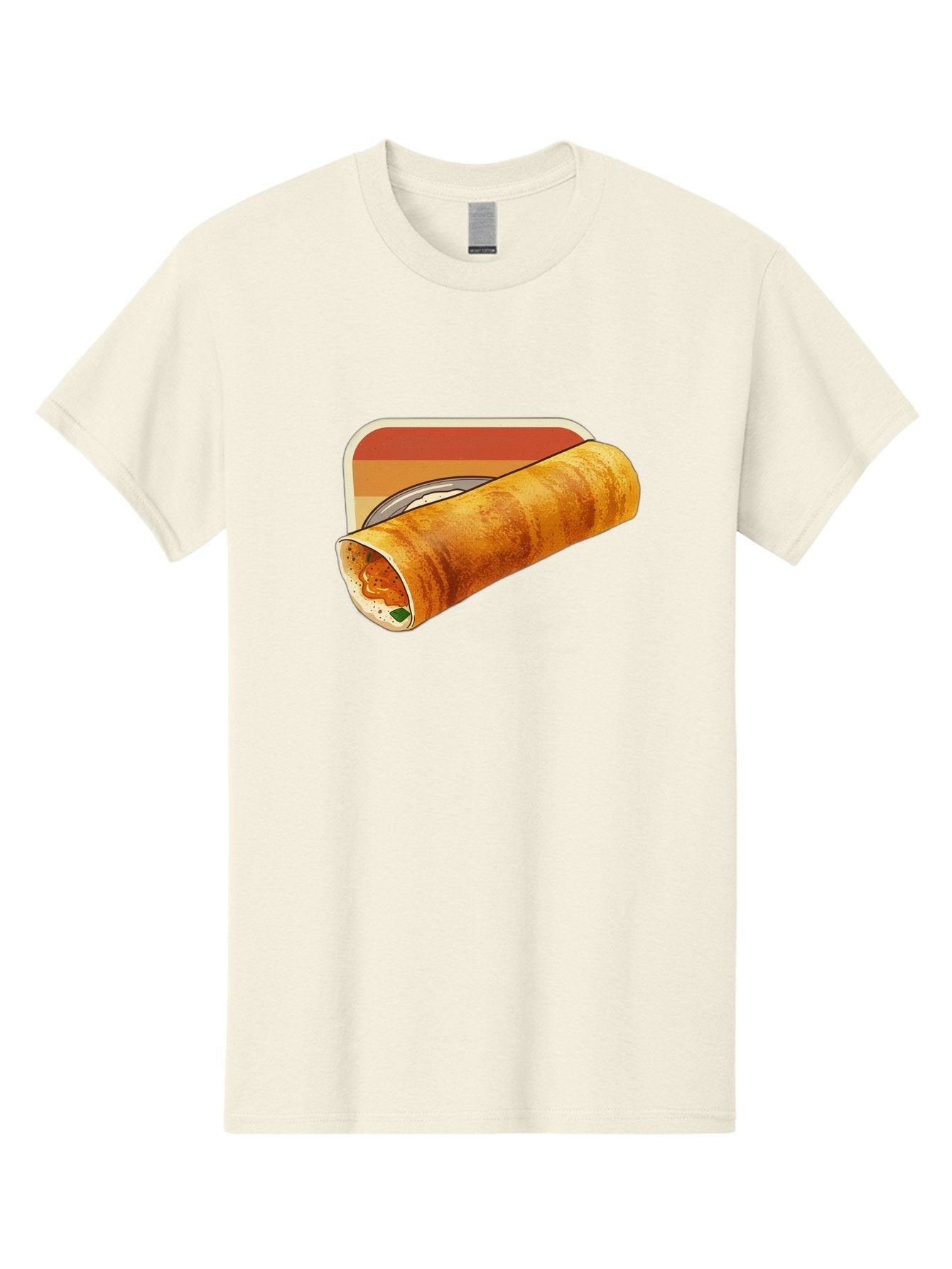 Masala-Dosa-18 Men'S Graphic Tee, 100% Cotton, Comfortable Casual Summer Wear, Machine Washable, South Indian Cuisine, Dosa Recipe, Indian Street Food, Rolled Dosa, Savory Crepe, Spicy Filling, Traditional Breakfast Baa979 13