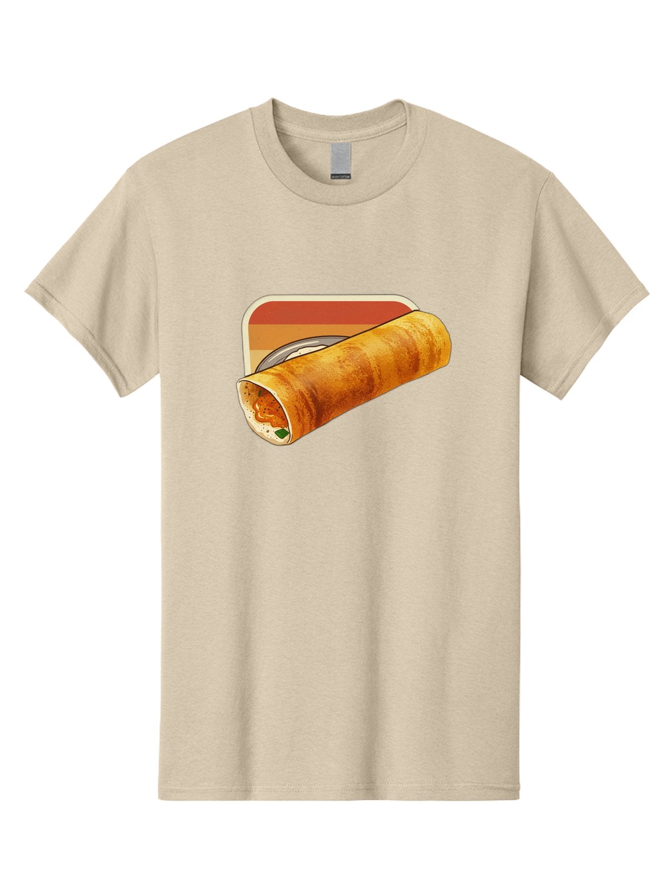 Masala-Dosa-18 Men'S Graphic Tee, 100% Cotton, Comfortable Casual Summer Wear, Machine Washable, South Indian Cuisine, Dosa Recipe, Indian Street Food, Rolled Dosa, Savory Crepe, Spicy Filling, Traditional Breakfast Baa979 11