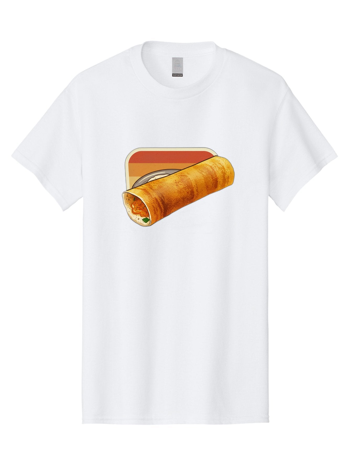 Masala-Dosa-18 Men'S Graphic Tee, 100% Cotton, Comfortable Casual Summer Wear, Machine Washable, South Indian Cuisine, Dosa Recipe, Indian Street Food, Rolled Dosa, Savory Crepe, Spicy Filling, Traditional Breakfast Baa979 4