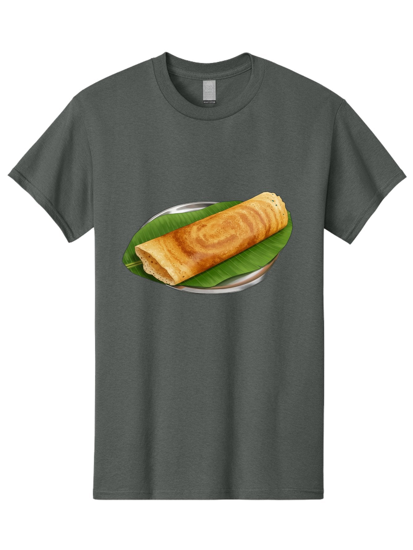 Masala-Dosa-2 Men'S Graphic Tee, 100% Cotton, Comfortable Casual Summer Wear, Machine Washable, South Indian Cuisine, Traditional Food, Dosa Recipe, Banana Leaf, Indian Breakfast, Fermented Rice, Crispy Crepe, Vegetarian Dish, Authentic Flavor Baa980 3