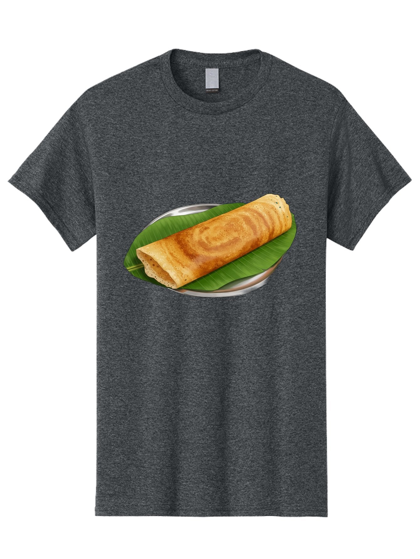 Masala-Dosa-2 Men'S Graphic Tee, 100% Cotton, Comfortable Casual Summer Wear, Machine Washable, South Indian Cuisine, Traditional Food, Dosa Recipe, Banana Leaf, Indian Breakfast, Fermented Rice, Crispy Crepe, Vegetarian Dish, Authentic Flavor Baa980 6