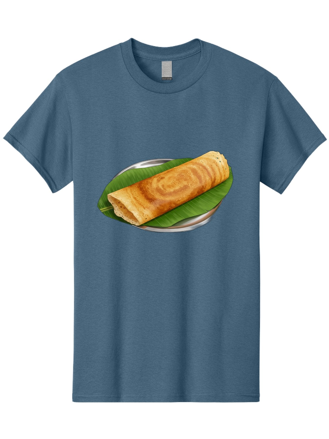 Masala-Dosa-2 Men'S Graphic Tee, 100% Cotton, Comfortable Casual Summer Wear, Machine Washable, South Indian Cuisine, Traditional Food, Dosa Recipe, Banana Leaf, Indian Breakfast, Fermented Rice, Crispy Crepe, Vegetarian Dish, Authentic Flavor Baa980 12