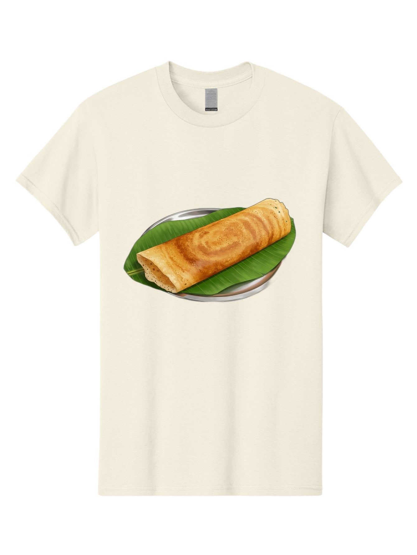 Masala-Dosa-2 Men'S Graphic Tee, 100% Cotton, Comfortable Casual Summer Wear, Machine Washable, South Indian Cuisine, Traditional Food, Dosa Recipe, Banana Leaf, Indian Breakfast, Fermented Rice, Crispy Crepe, Vegetarian Dish, Authentic Flavor Baa980 8