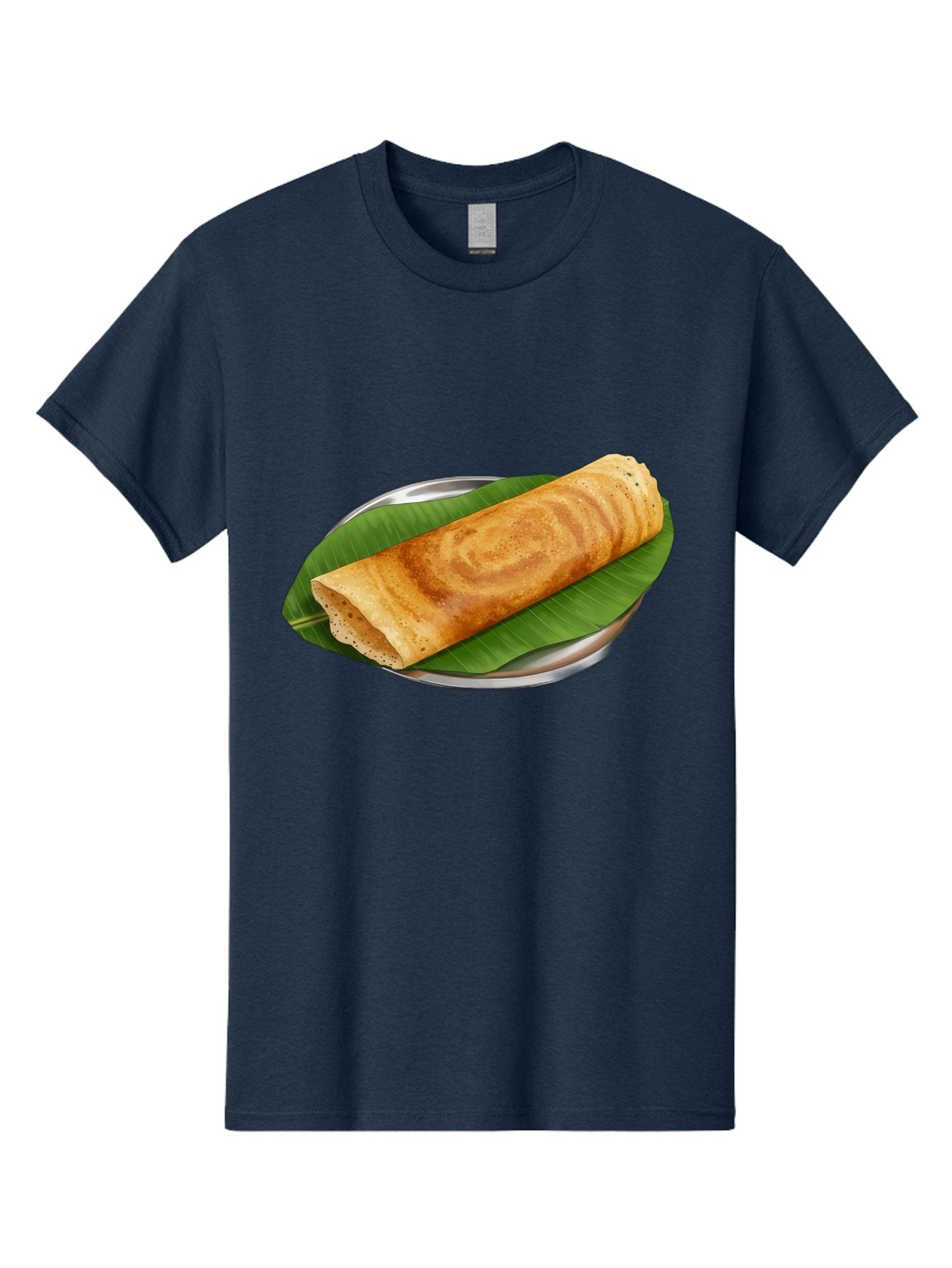 Masala-Dosa-2 Men'S Graphic Tee, 100% Cotton, Comfortable Casual Summer Wear, Machine Washable, South Indian Cuisine, Traditional Food, Dosa Recipe, Banana Leaf, Indian Breakfast, Fermented Rice, Crispy Crepe, Vegetarian Dish, Authentic Flavor Baa980 14