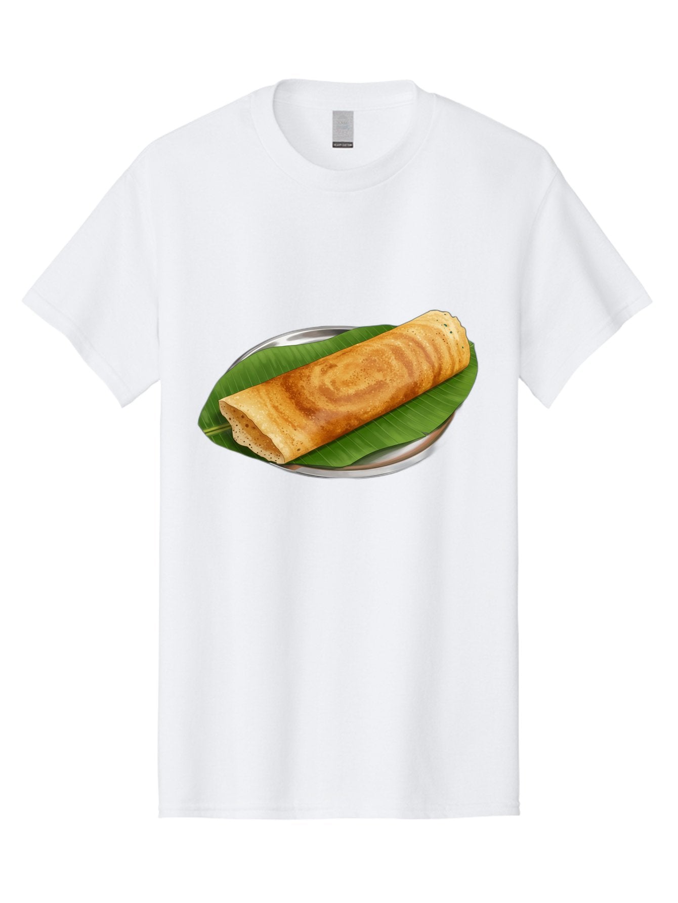 Masala-Dosa-2 Men'S Graphic Tee, 100% Cotton, Comfortable Casual Summer Wear, Machine Washable, South Indian Cuisine, Traditional Food, Dosa Recipe, Banana Leaf, Indian Breakfast, Fermented Rice, Crispy Crepe, Vegetarian Dish, Authentic Flavor Baa980 15