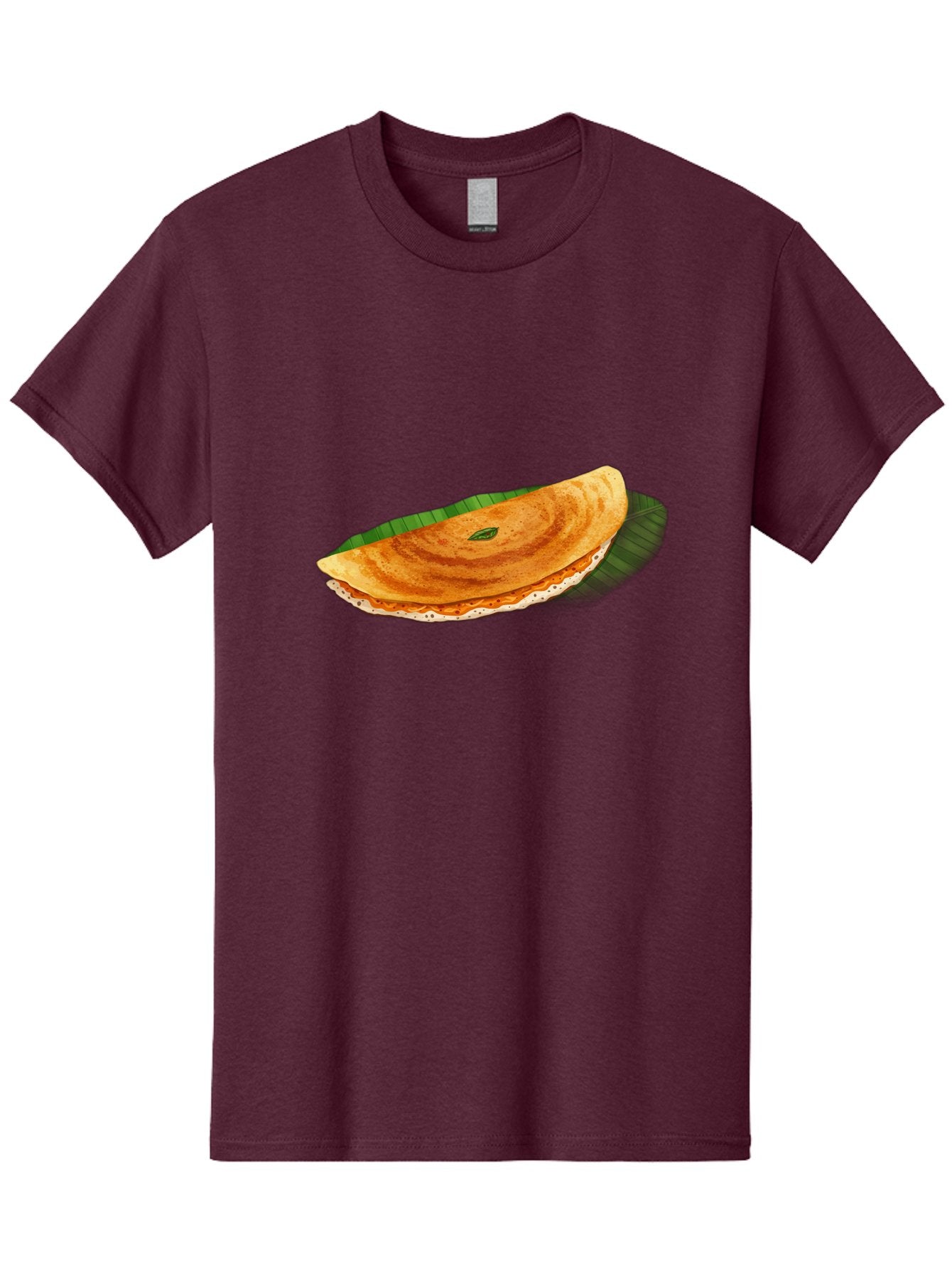 Masala-Dosa-3 Men'S Graphic Tee, 100% Cotton, Comfortable Casual Summer Wear, Machine Washable, South Indian Cuisine, Traditional Breakfast, Masala Dosa, Crispy Crepe, Savory Filling, Spicy Potato, Fermented Rice, Lentil Batter, Baa981