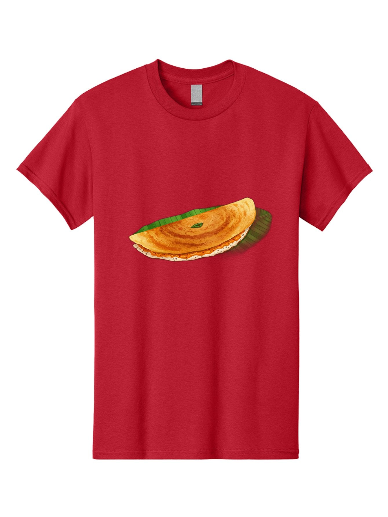 Masala-Dosa-3 Men'S Graphic Tee, 100% Cotton, Comfortable Casual Summer Wear, Machine Washable, South Indian Cuisine, Traditional Breakfast, Masala Dosa, Crispy Crepe, Savory Filling, Spicy Potato, Fermented Rice, Lentil Batter, Baa981 7