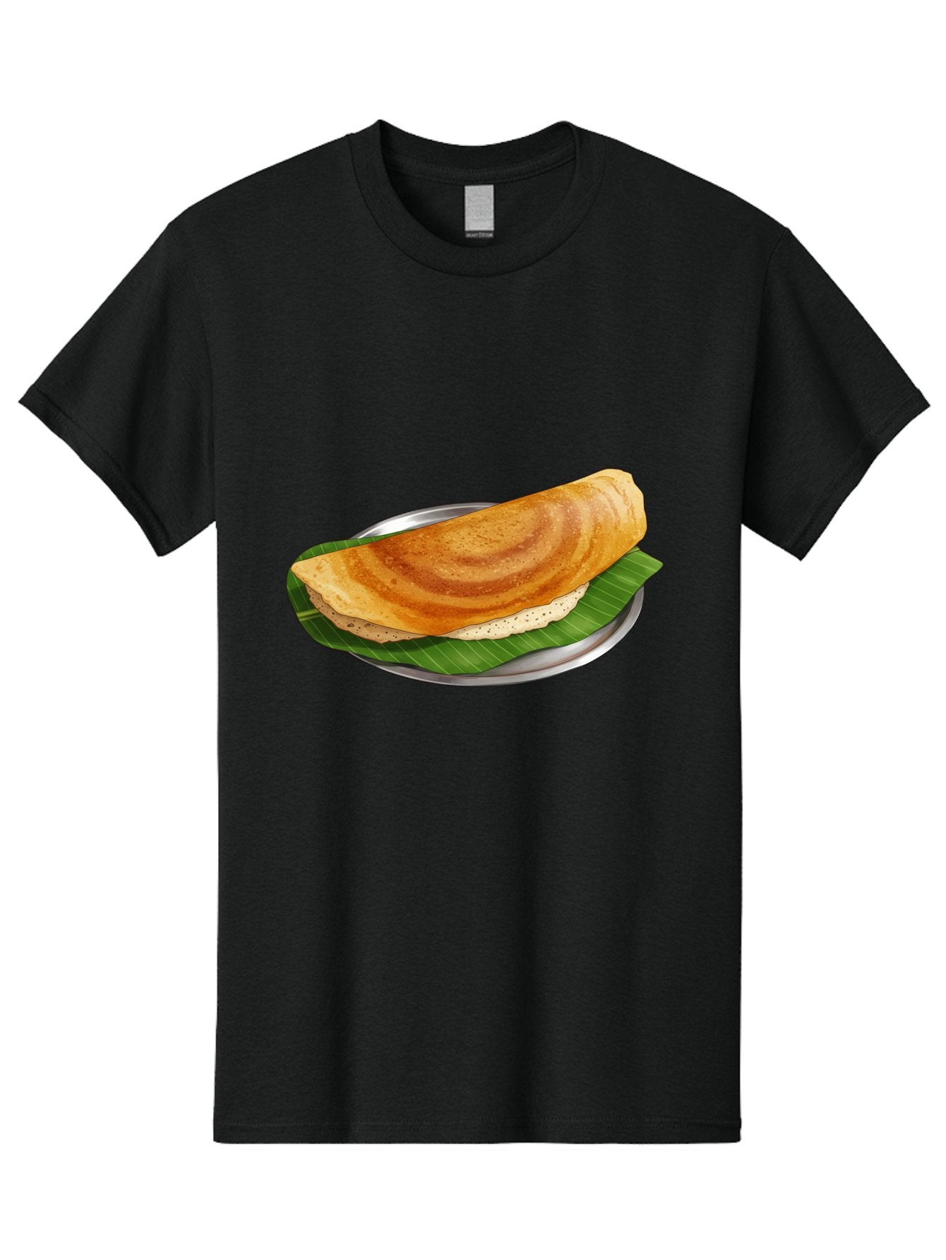 Masala-Dosa-4 Men'S Graphic Tee, 100% Cotton, Comfortable Casual Summer Wear, Machine Washable, Indian Cuisine, South Indian Food, Fermented Crepe, Dosa Recipe, Traditional Breakfast, Crispy Dosa, Savory Dish, South Asian Delicacy, Baa982 11