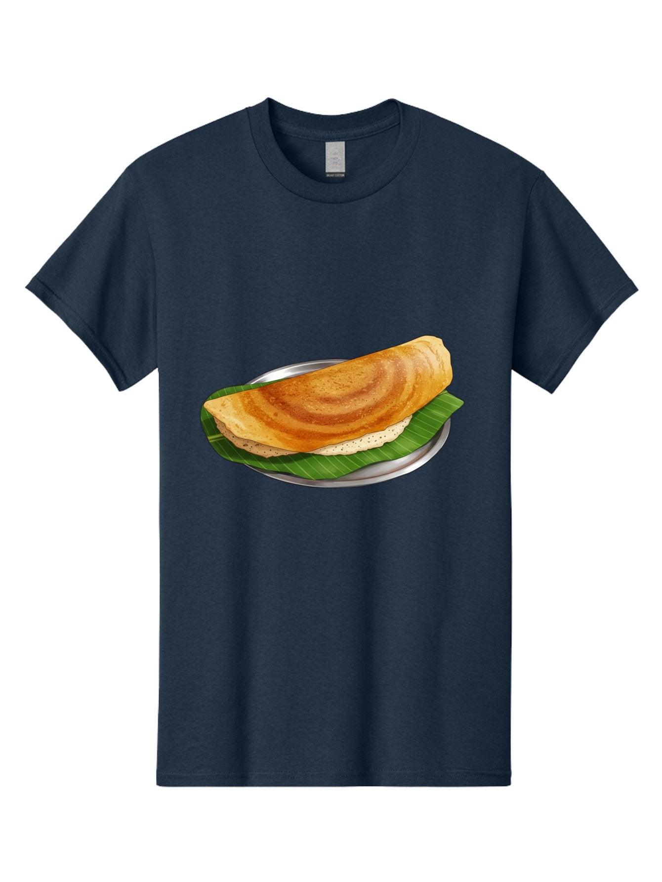 Masala-Dosa-4 Men'S Graphic Tee, 100% Cotton, Comfortable Casual Summer Wear, Machine Washable, Indian Cuisine, South Indian Food, Fermented Crepe, Dosa Recipe, Traditional Breakfast, Crispy Dosa, Savory Dish, South Asian Delicacy, Baa982 13
