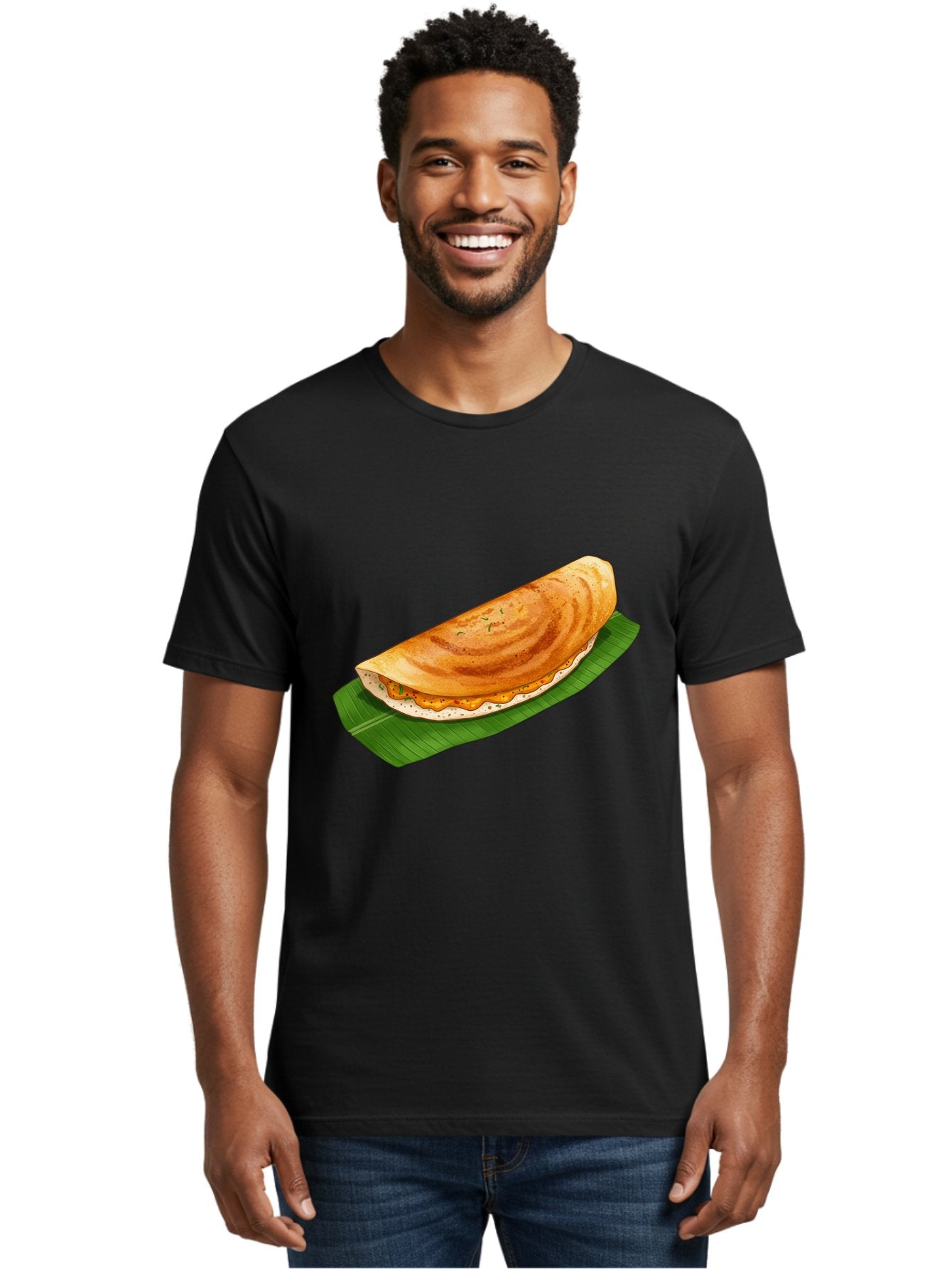 Masala-Dosa-5 Men'S Graphic Tee, 100% Cotton, Comfortable Casual Summer Wear, Machine Washable, Indian Cuisine, South Indian Food, Dosa Recipe, Masala Dosa, Savory Crepe, Fermented Rice, Savory Filling, Spicy Potato, Breakfast Dish, Baa983 17