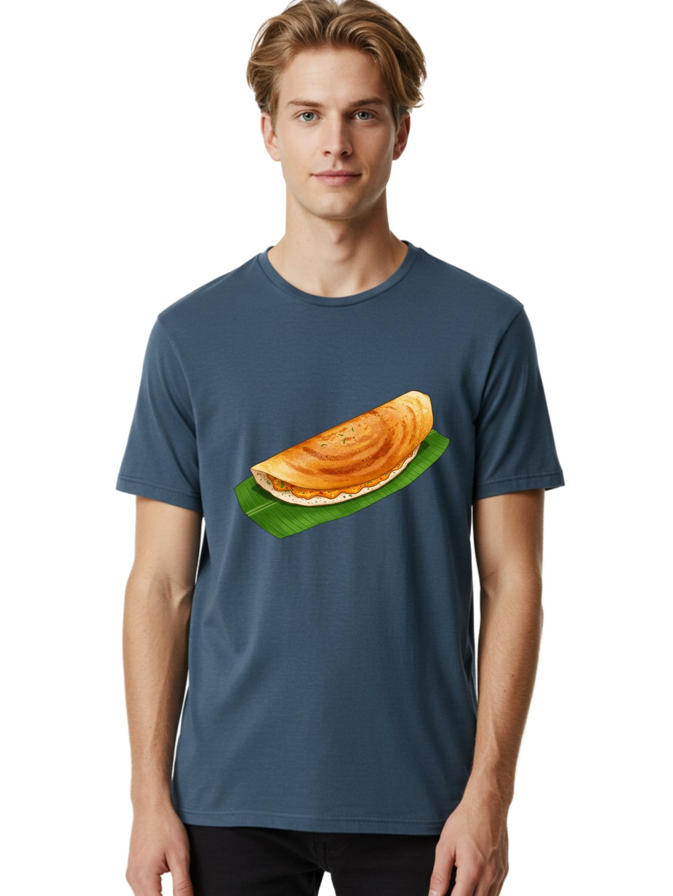 Masala-Dosa-5 Men'S Graphic Tee, 100% Cotton, Comfortable Casual Summer Wear, Machine Washable, Indian Cuisine, South Indian Food, Dosa Recipe, Masala Dosa, Savory Crepe, Fermented Rice, Savory Filling, Spicy Potato, Breakfast Dish, Baa983 26