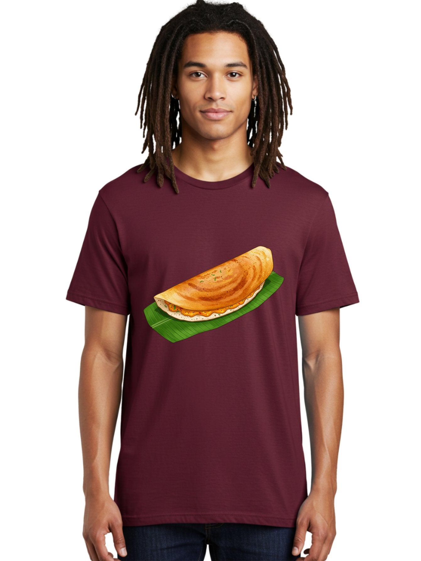 Masala-Dosa-5 Men'S Graphic Tee, 100% Cotton, Comfortable Casual Summer Wear, Machine Washable, Indian Cuisine, South Indian Food, Dosa Recipe, Masala Dosa, Savory Crepe, Fermented Rice, Savory Filling, Spicy Potato, Breakfast Dish, Baa983 21