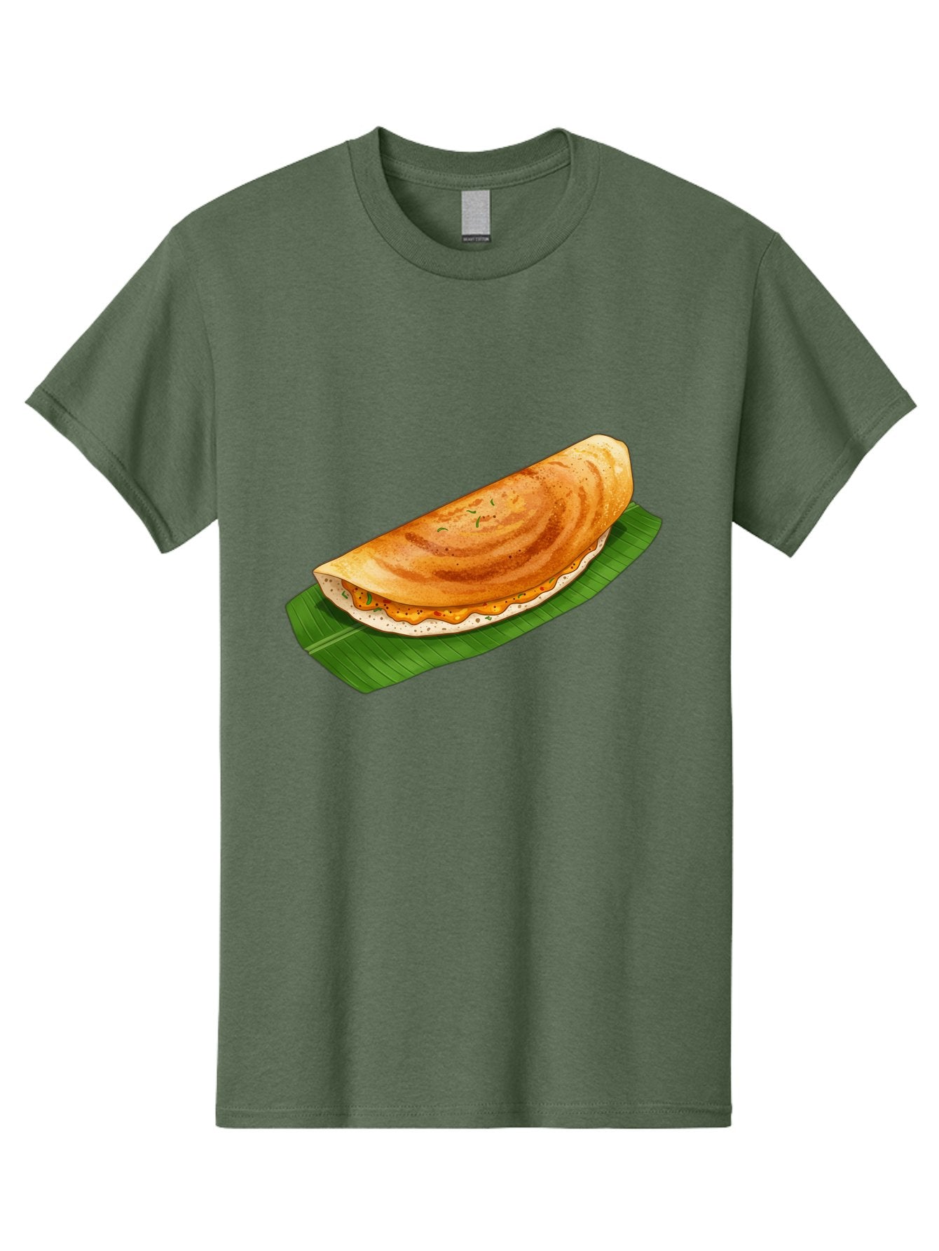 Masala-Dosa-5 Men'S Graphic Tee, 100% Cotton, Comfortable Casual Summer Wear, Machine Washable, Indian Cuisine, South Indian Food, Dosa Recipe, Masala Dosa, Savory Crepe, Fermented Rice, Savory Filling, Spicy Potato, Breakfast Dish, Baa983 3