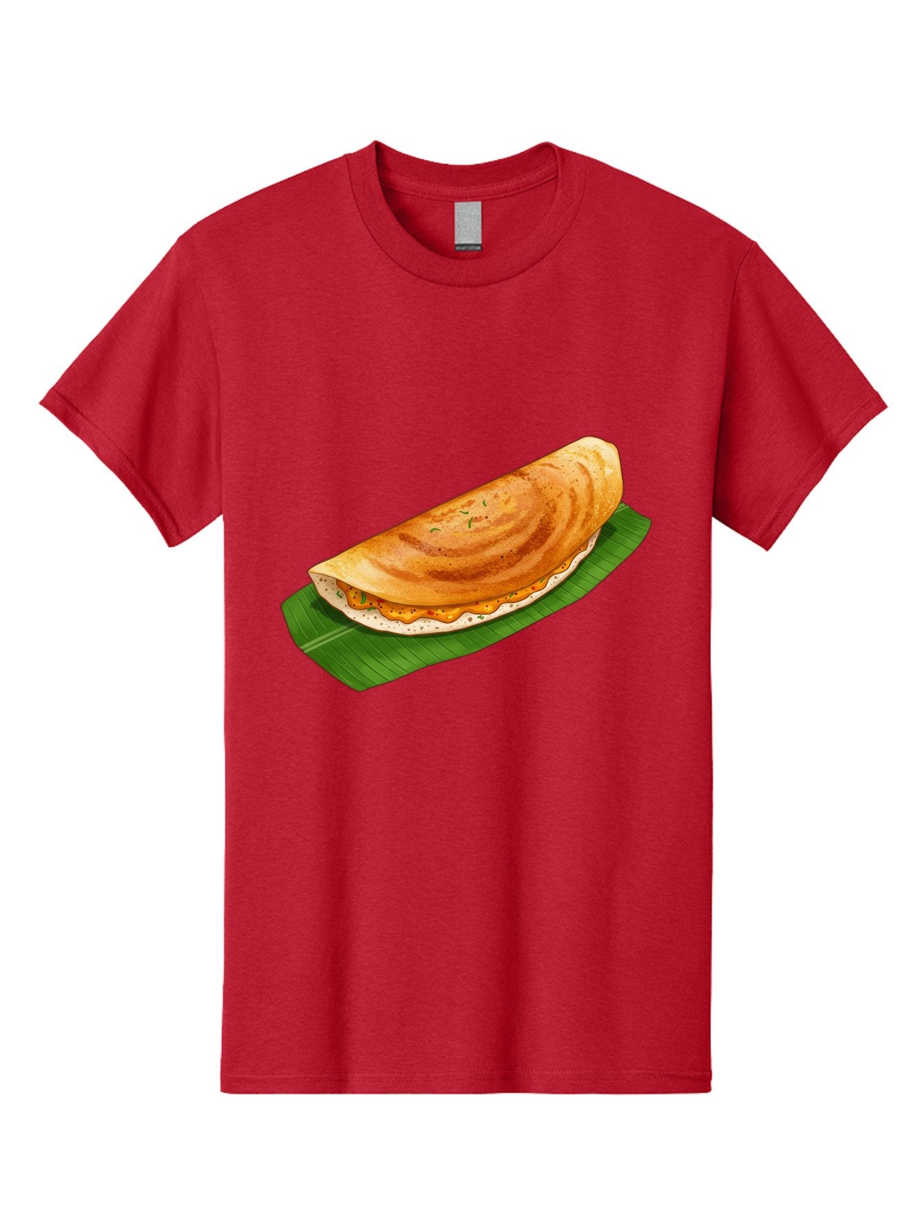 Masala-Dosa-5 Men'S Graphic Tee, 100% Cotton, Comfortable Casual Summer Wear, Machine Washable, Indian Cuisine, South Indian Food, Dosa Recipe, Masala Dosa, Savory Crepe, Fermented Rice, Savory Filling, Spicy Potato, Breakfast Dish, Baa983 4