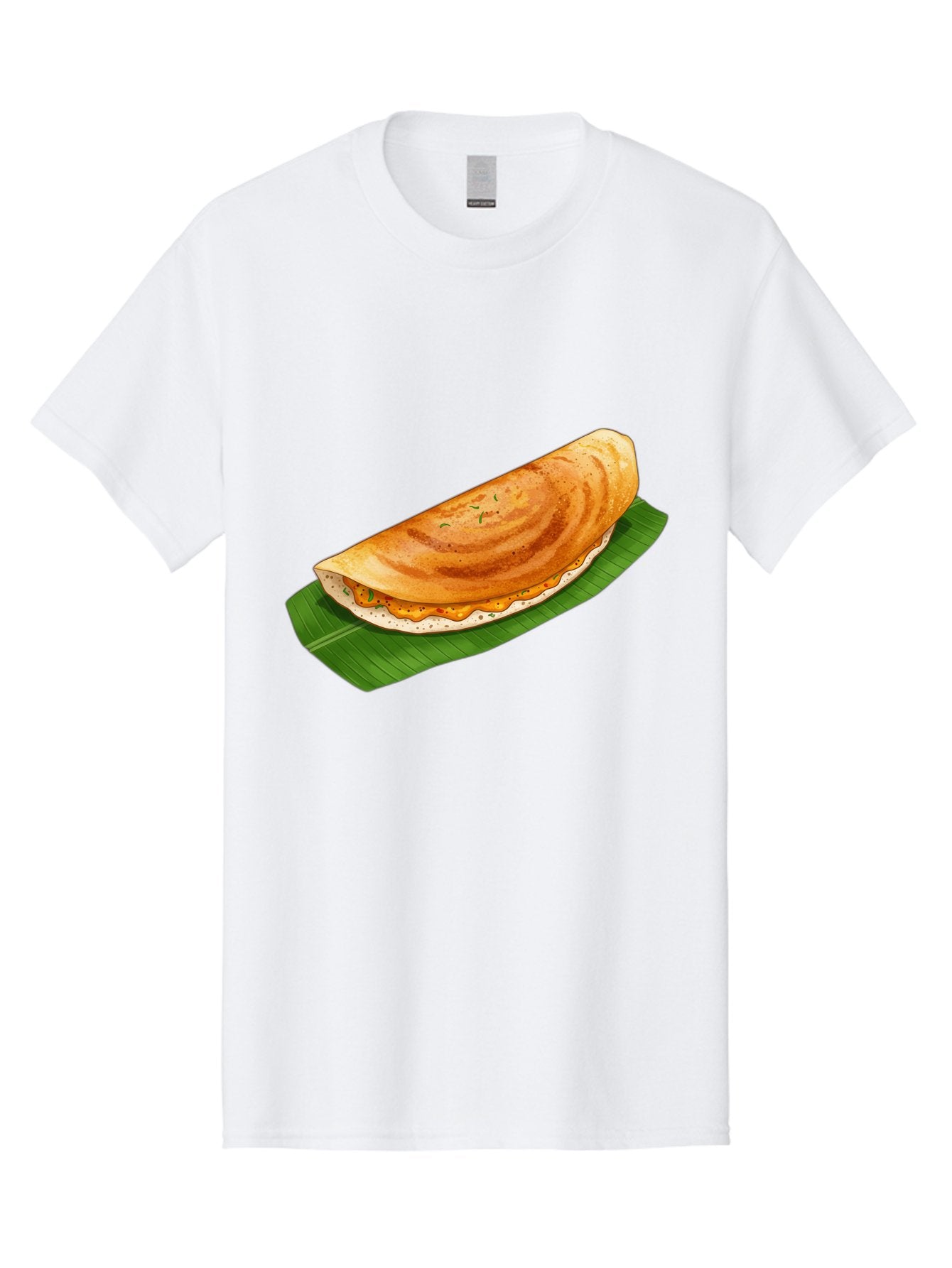 Masala-Dosa-5 Men'S Graphic Tee, 100% Cotton, Comfortable Casual Summer Wear, Machine Washable, Indian Cuisine, South Indian Food, Dosa Recipe, Masala Dosa, Savory Crepe, Fermented Rice, Savory Filling, Spicy Potato, Breakfast Dish, Baa983 13
