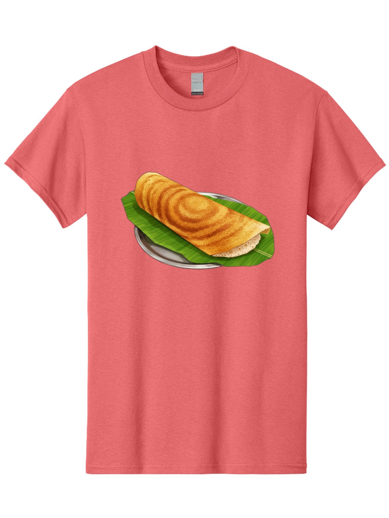 Masala-Dosa-6 Men'S Graphic Tee, 100% Cotton, Comfortable Casual Summer Wear, Machine Washable, South Indian Cuisine, Traditional Breakfast, Dosa Recipe, Masala Dosa, Indian Food, Fermented Crepe, Savory Dish, Authentic Indian, Crispy Dosa, Baa984