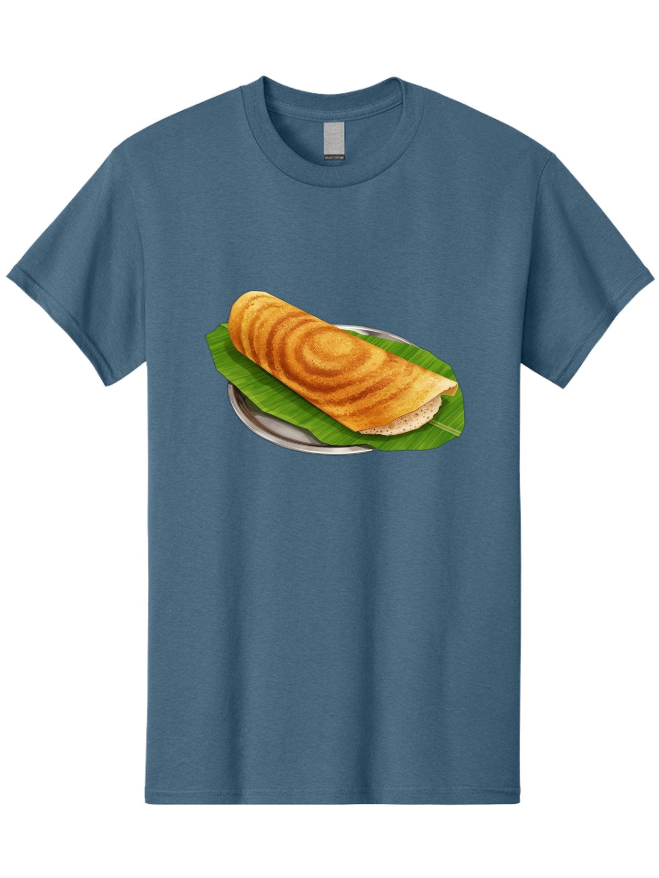 Masala-Dosa-6 Men'S Graphic Tee, 100% Cotton, Comfortable Casual Summer Wear, Machine Washable, South Indian Cuisine, Traditional Breakfast, Dosa Recipe, Masala Dosa, Indian Food, Fermented Crepe, Savory Dish, Authentic Indian, Crispy Dosa, Baa984 4