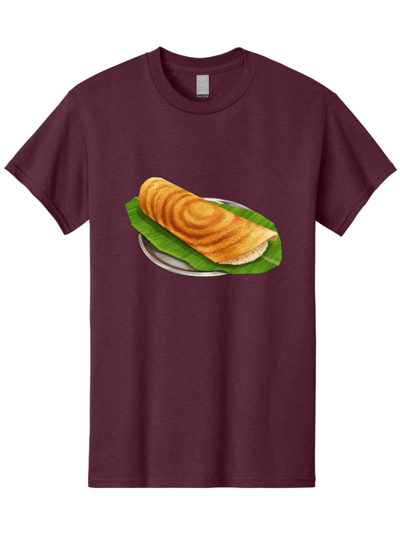 Masala-Dosa-6 Men'S Graphic Tee, 100% Cotton, Comfortable Casual Summer Wear, Machine Washable, South Indian Cuisine, Traditional Breakfast, Dosa Recipe, Masala Dosa, Indian Food, Fermented Crepe, Savory Dish, Authentic Indian, Crispy Dosa, Baa984 8