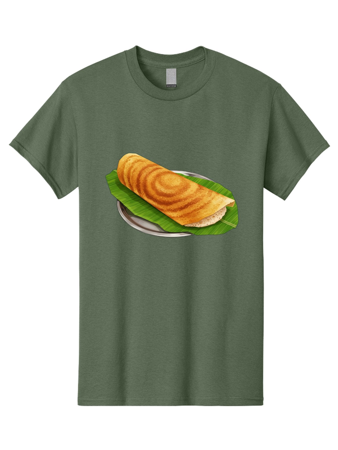 Masala-Dosa-6 Men'S Graphic Tee, 100% Cotton, Comfortable Casual Summer Wear, Machine Washable, South Indian Cuisine, Traditional Breakfast, Dosa Recipe, Masala Dosa, Indian Food, Fermented Crepe, Savory Dish, Authentic Indian, Crispy Dosa, Baa984 13