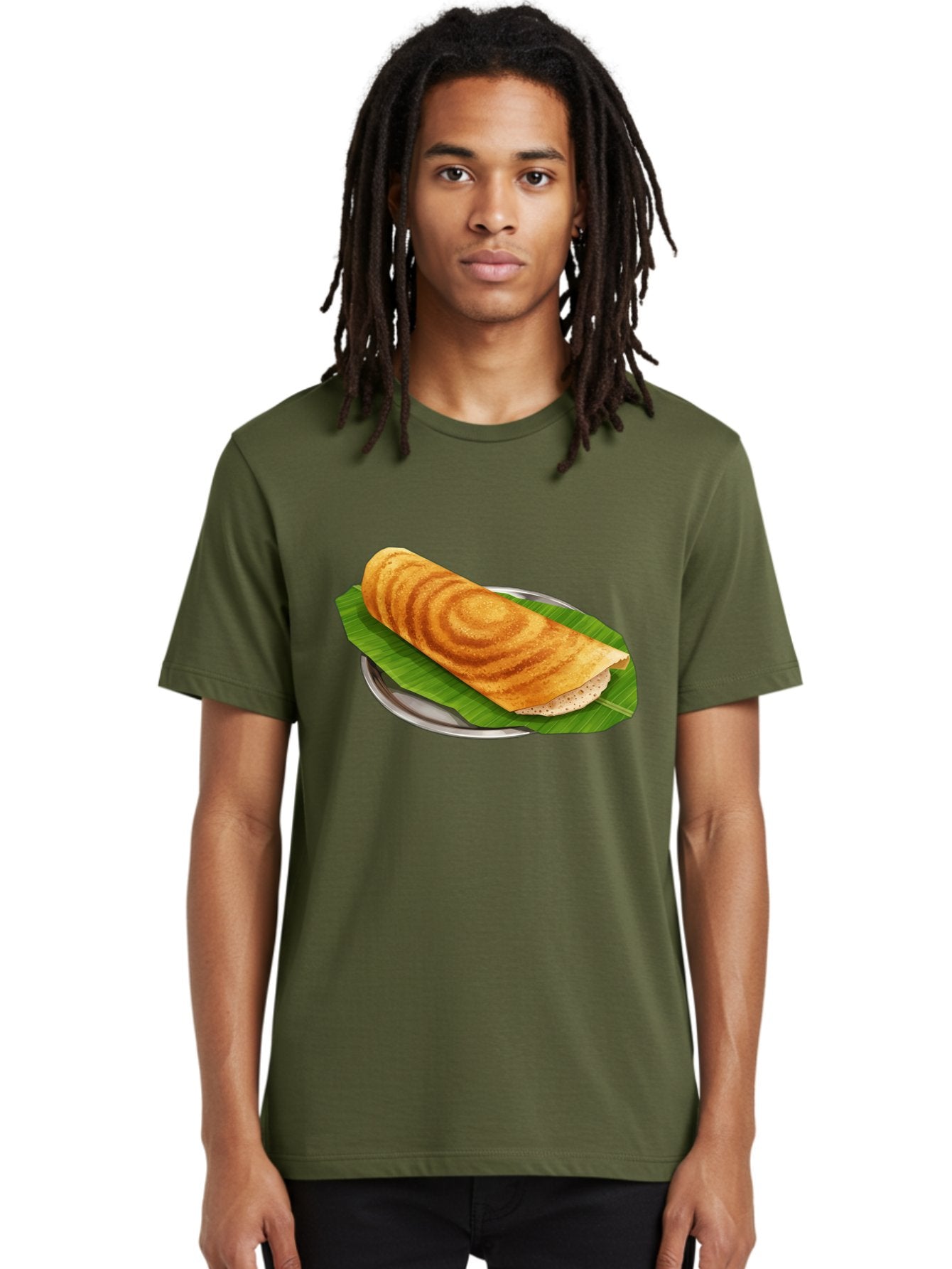 Masala-Dosa-6 Men'S Graphic Tee, 100% Cotton, Comfortable Casual Summer Wear, Machine Washable, South Indian Cuisine, Traditional Breakfast, Dosa Recipe, Masala Dosa, Indian Food, Fermented Crepe, Savory Dish, Authentic Indian, Crispy Dosa, Baa984 20