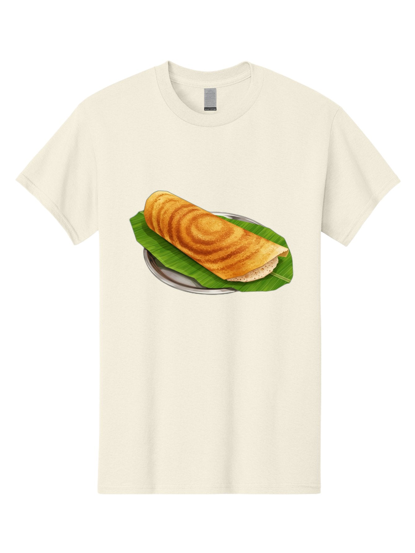 Masala-Dosa-6 Men'S Graphic Tee, 100% Cotton, Comfortable Casual Summer Wear, Machine Washable, South Indian Cuisine, Traditional Breakfast, Dosa Recipe, Masala Dosa, Indian Food, Fermented Crepe, Savory Dish, Authentic Indian, Crispy Dosa, Baa984 3