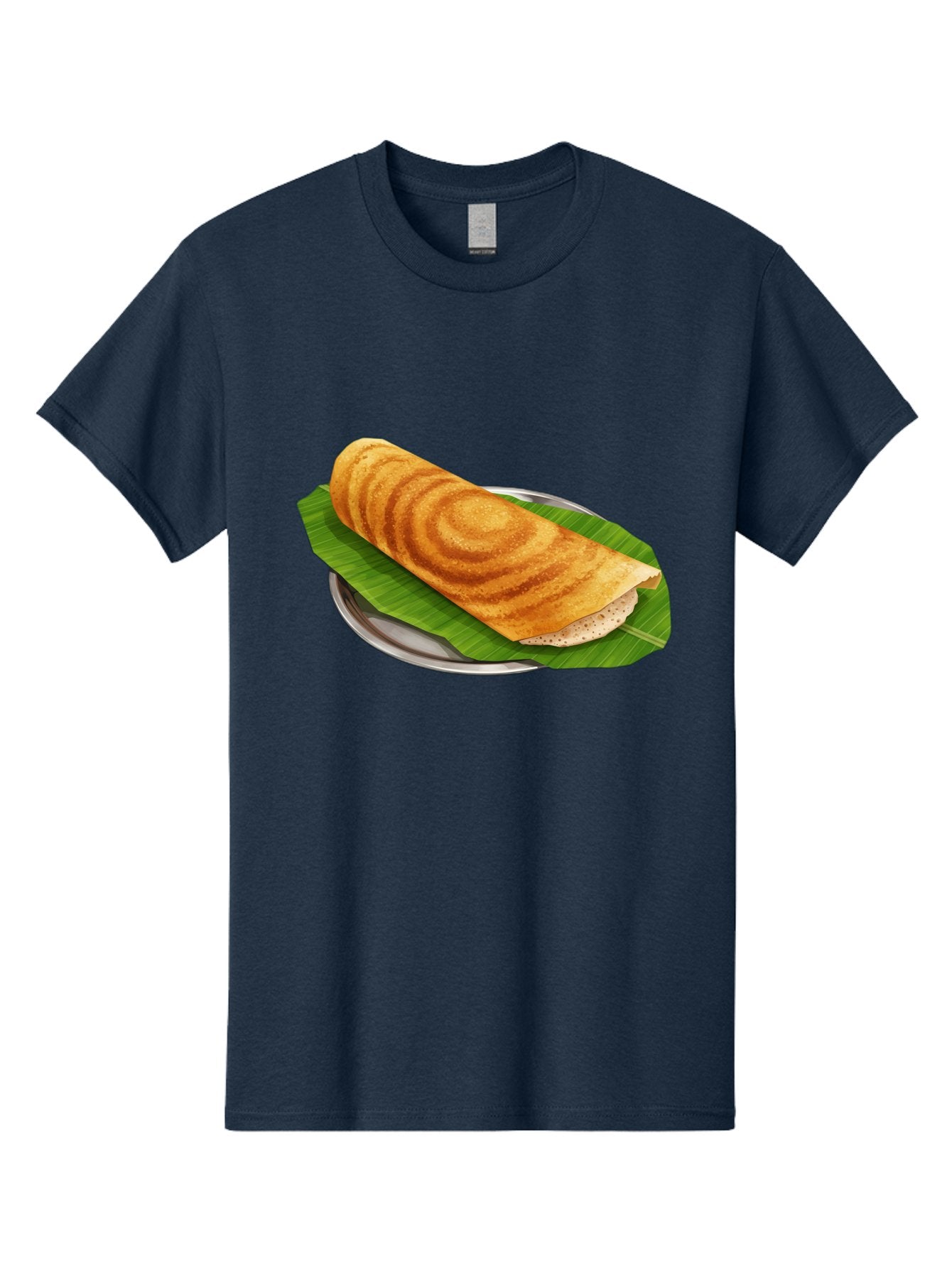Masala-Dosa-6 Men'S Graphic Tee, 100% Cotton, Comfortable Casual Summer Wear, Machine Washable, South Indian Cuisine, Traditional Breakfast, Dosa Recipe, Masala Dosa, Indian Food, Fermented Crepe, Savory Dish, Authentic Indian, Crispy Dosa, Baa984 5