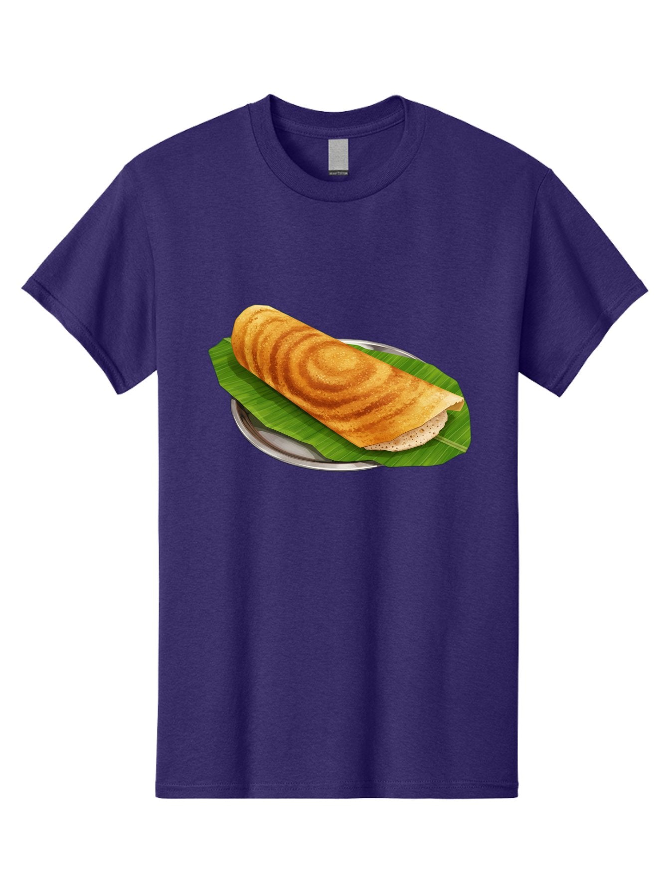 Masala-Dosa-6 Men'S Graphic Tee, 100% Cotton, Comfortable Casual Summer Wear, Machine Washable, South Indian Cuisine, Traditional Breakfast, Dosa Recipe, Masala Dosa, Indian Food, Fermented Crepe, Savory Dish, Authentic Indian, Crispy Dosa, Baa984 7