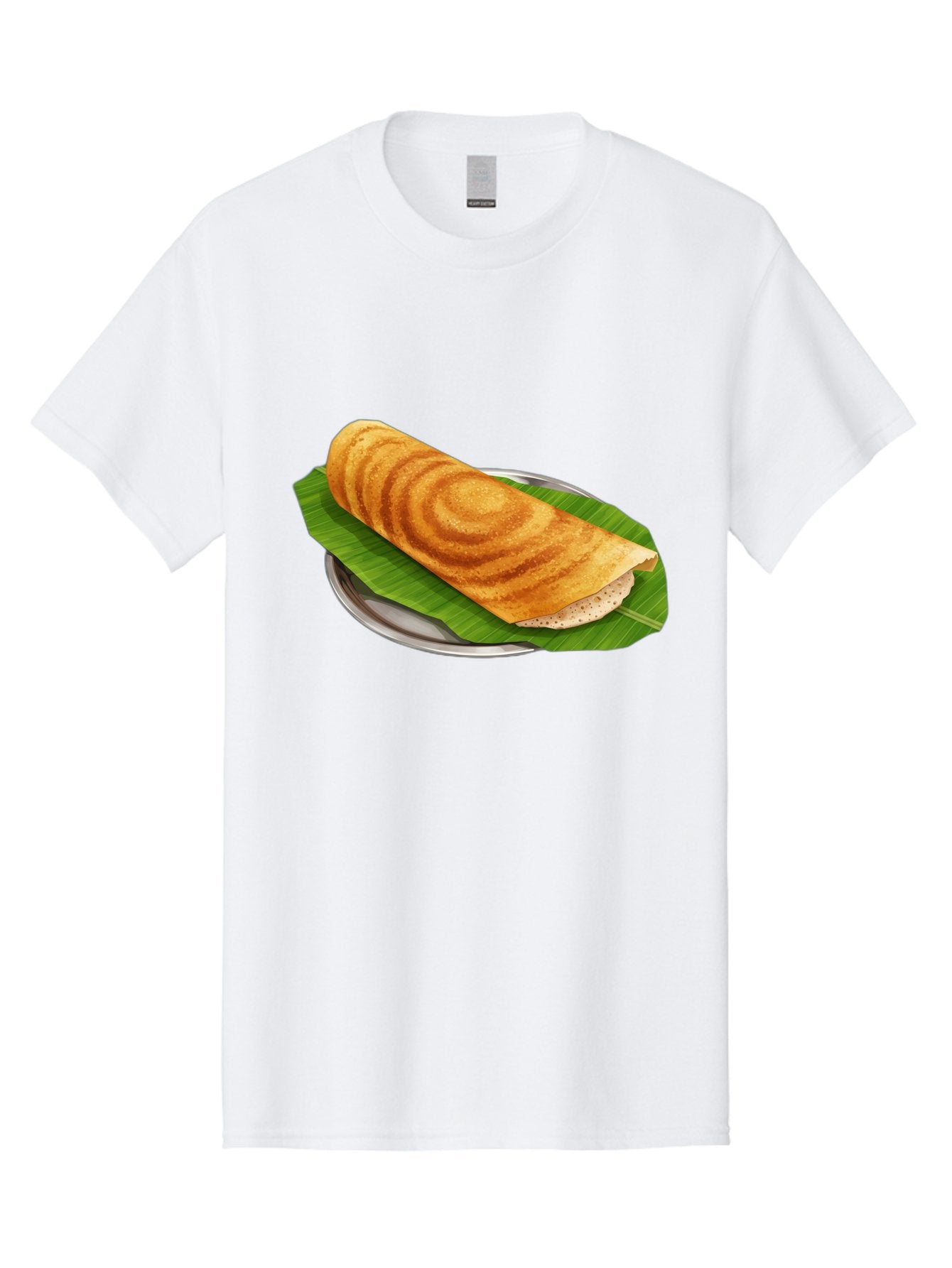 Masala-Dosa-6 Men'S Graphic Tee, 100% Cotton, Comfortable Casual Summer Wear, Machine Washable, South Indian Cuisine, Traditional Breakfast, Dosa Recipe, Masala Dosa, Indian Food, Fermented Crepe, Savory Dish, Authentic Indian, Crispy Dosa, Baa984 6