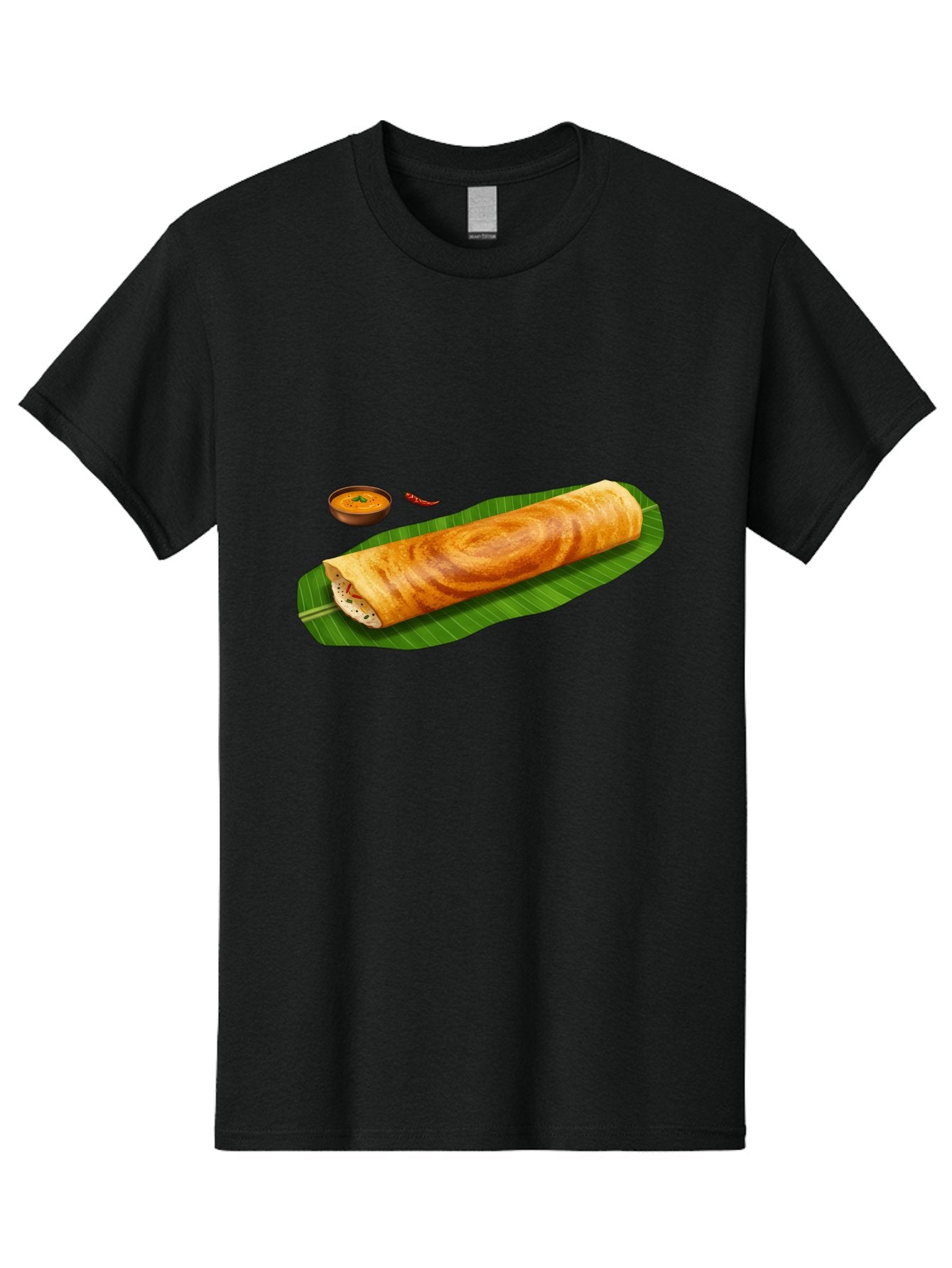 Masala-Dosa-7 Men'S Graphic Tee, 100% Cotton, Comfortable Casual Summer Wear, Machine Washable, South Indian Cuisine, Crispy Dosa, Masala Filling, Spiced Potatoes, Chutney, Traditional Food, Indian Breakfast, Dosa Recipe, Vegetarian Dish Baa985 4