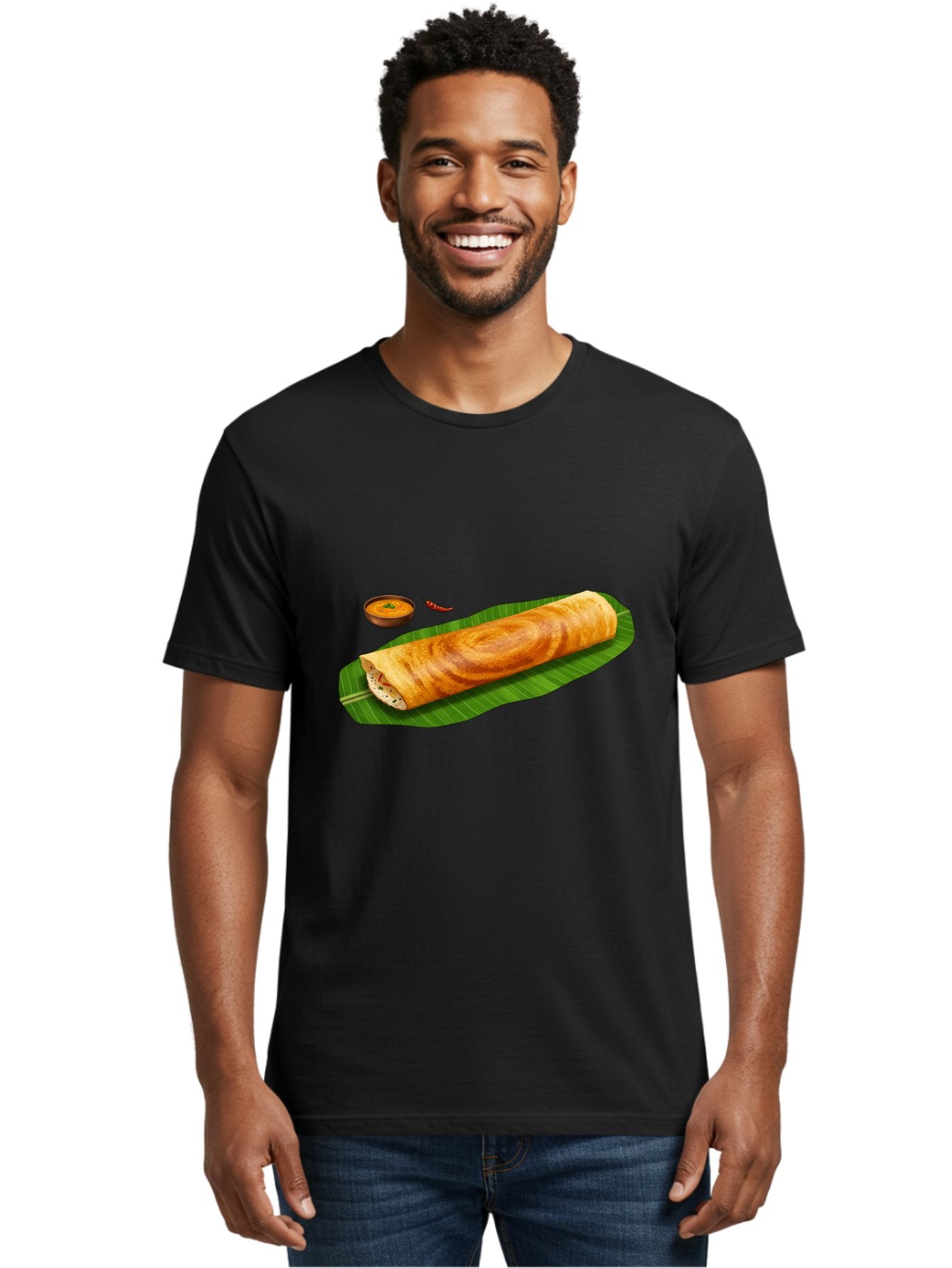 Masala-Dosa-7 Men'S Graphic Tee, 100% Cotton, Comfortable Casual Summer Wear, Machine Washable, South Indian Cuisine, Crispy Dosa, Masala Filling, Spiced Potatoes, Chutney, Traditional Food, Indian Breakfast, Dosa Recipe, Vegetarian Dish Baa985 18