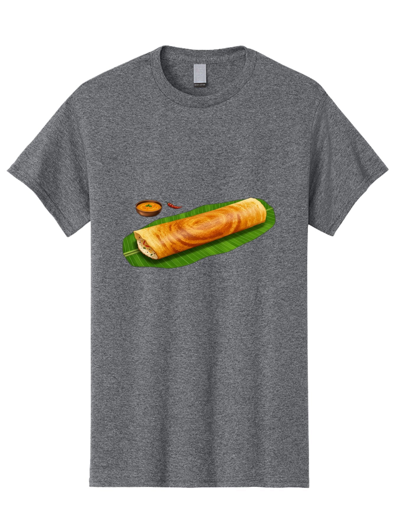 Masala-Dosa-7 Men'S Graphic Tee, 100% Cotton, Comfortable Casual Summer Wear, Machine Washable, South Indian Cuisine, Crispy Dosa, Masala Filling, Spiced Potatoes, Chutney, Traditional Food, Indian Breakfast, Dosa Recipe, Vegetarian Dish Baa985