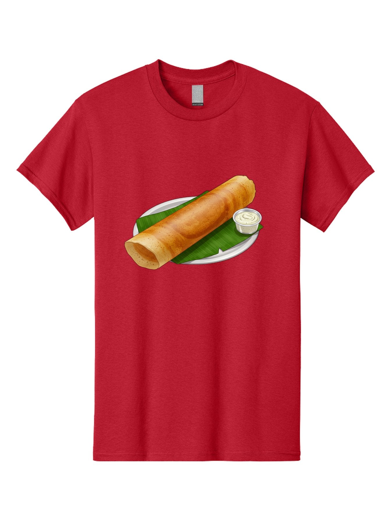 Masala-Dosa-8 Men'S Graphic Tee, 100% Cotton, Comfortable Casual Summer Wear, Machine Washable, South Indian Cuisine, Fermented Rice Crepe, Traditional Breakfast, Dosa With Chutney, Indian Street Food, Savory Crepes, Baa986 9