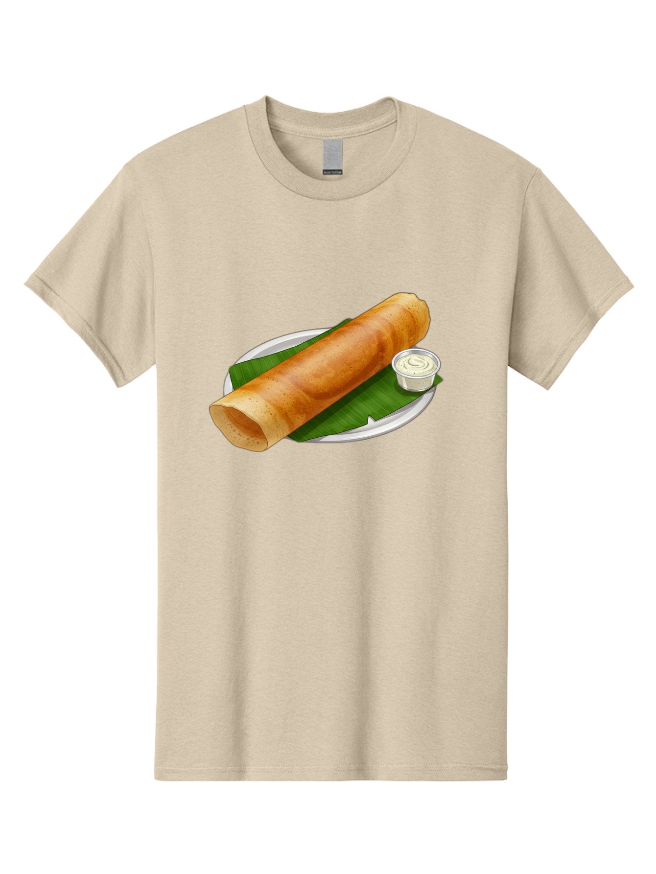 Masala-Dosa-8 Men'S Graphic Tee, 100% Cotton, Comfortable Casual Summer Wear, Machine Washable, South Indian Cuisine, Fermented Rice Crepe, Traditional Breakfast, Dosa With Chutney, Indian Street Food, Savory Crepes, Baa986 13