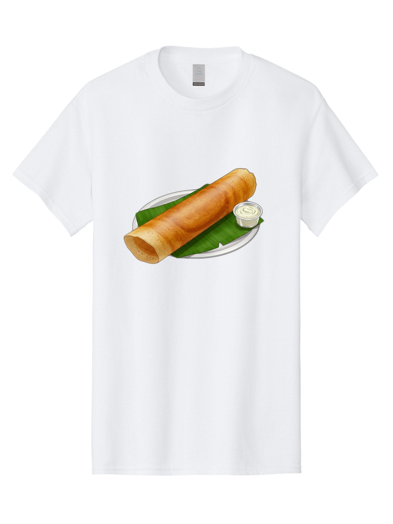 Masala-Dosa-8 Men'S Graphic Tee, 100% Cotton, Comfortable Casual Summer Wear, Machine Washable, South Indian Cuisine, Fermented Rice Crepe, Traditional Breakfast, Dosa With Chutney, Indian Street Food, Savory Crepes, Baa986 6