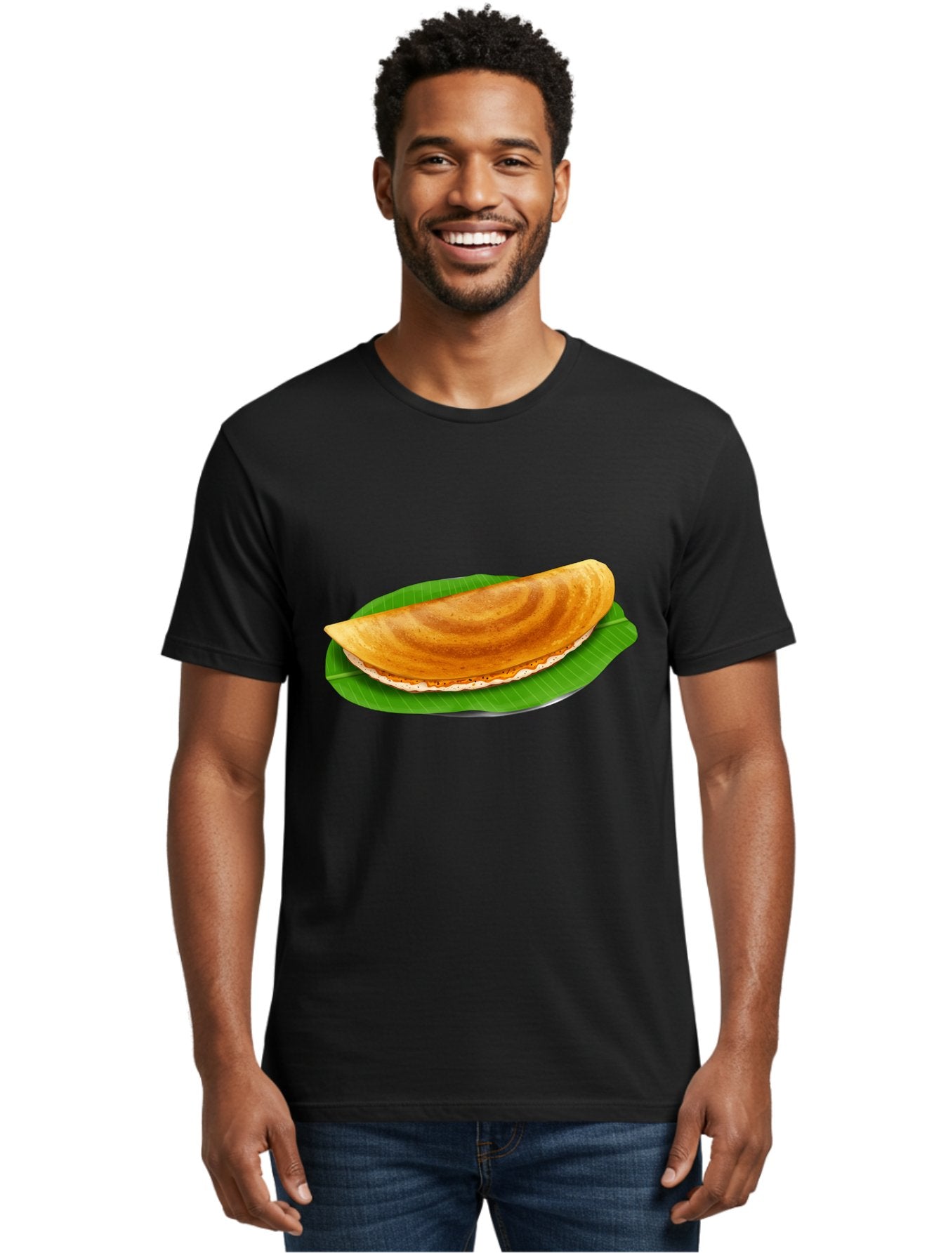 Masoori-Dosa Men'S Graphic Tee, 100% Cotton, Comfortable Casual Summer Wear, Machine Washable, Crispy Dosa, Indian Cuisine, South Indian Food, Traditional Breakfast, Fermented Rice And Lentil Crepe, Masoori Dosa Baa990 17