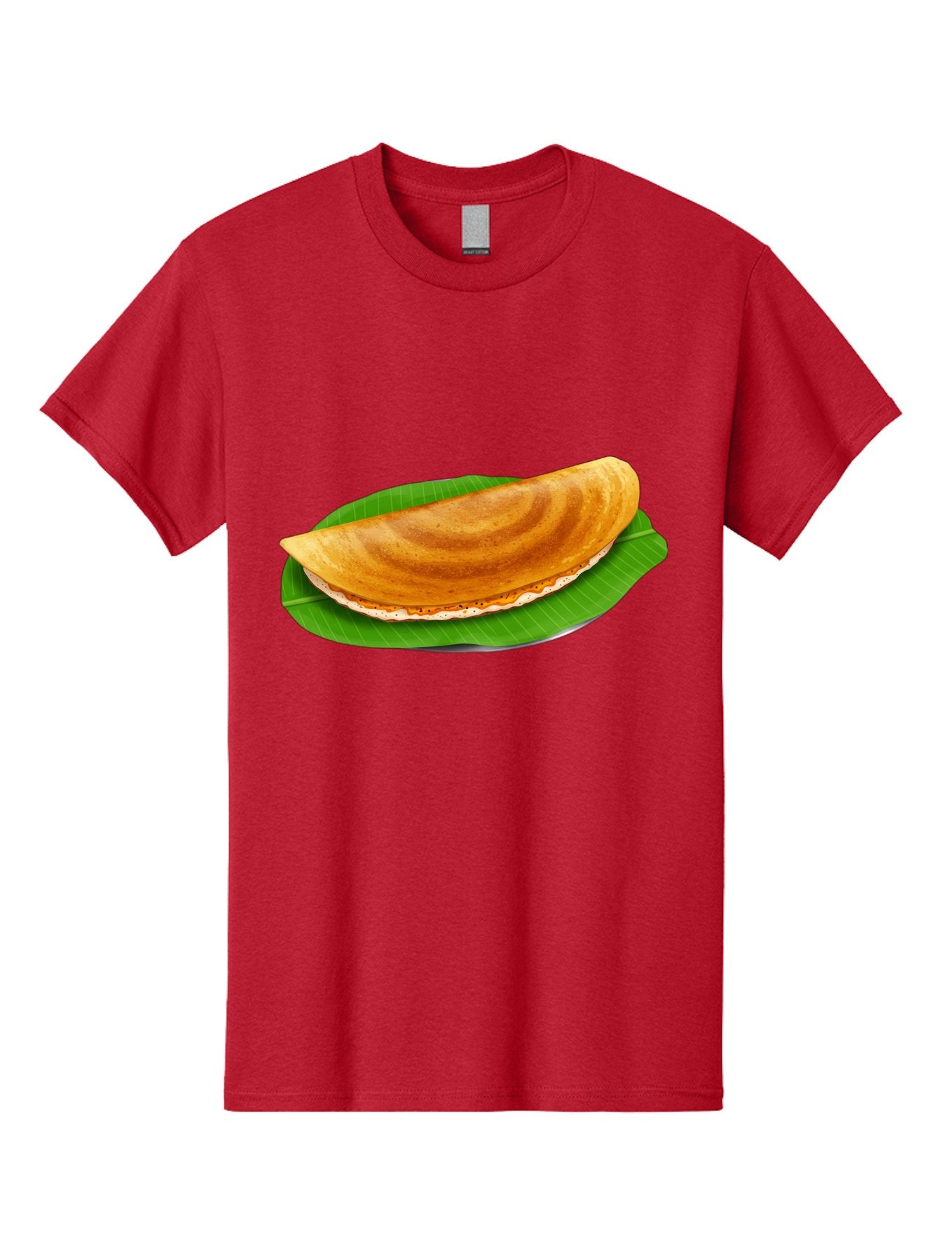 Masoori-Dosa Men'S Graphic Tee, 100% Cotton, Comfortable Casual Summer Wear, Machine Washable, Crispy Dosa, Indian Cuisine, South Indian Food, Traditional Breakfast, Fermented Rice And Lentil Crepe, Masoori Dosa Baa990 15
