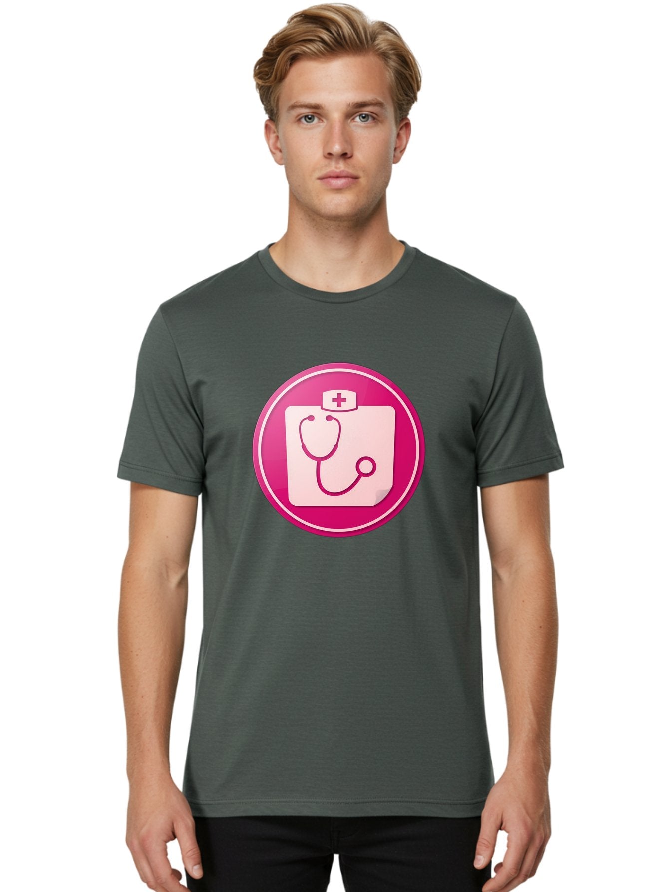 Medical-File Men'S Graphic Tee, 100% Cotton, Comfortable Casual Summer Wear, Machine Washable, Medical Symbol, Health Care Icon, Medical Cross, Doctor'S Emblem, Stethoscope Illustration, Medical Logo, Healthcare Symbol Baa994 16