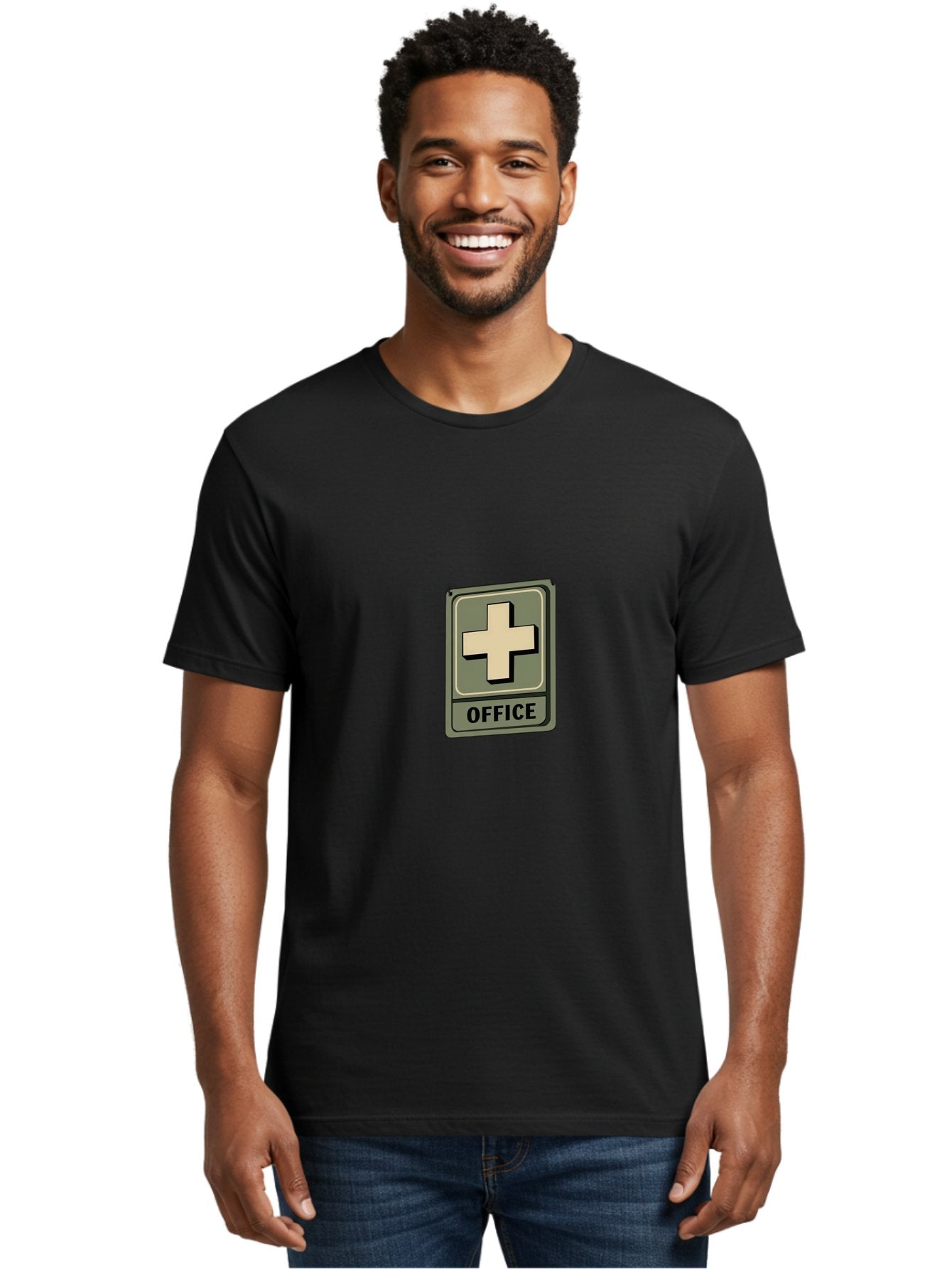 Medical-Office-Sign Men'S Graphic Tee, 100% Cotton, Comfortable Casual Summer Wear, Machine Washable, Medical Cross Symbol, Office Sign, Healthcare Icon, Medical Office, Health Care Sign, Cross Symbol, Medical Center Baa996 25