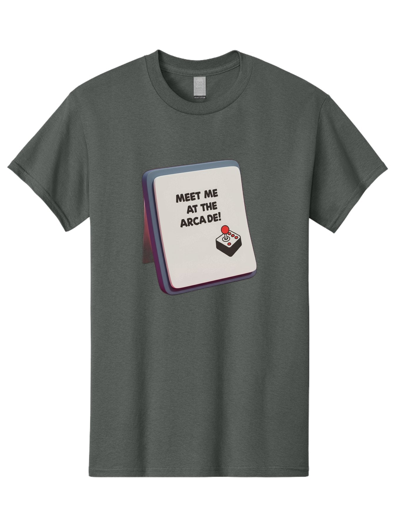 Meet-Me-At-The-Arcade Men'S Graphic Tee, 100% Cotton, Comfortable Casual Summer Wear, Machine Washable, Arcade Invitation, Vintage Video Games, Retro Gaming, Nostalgic Fun, Gaming Culture, Joystick Graphics, Classic Arcade Vibes, Baa998 12