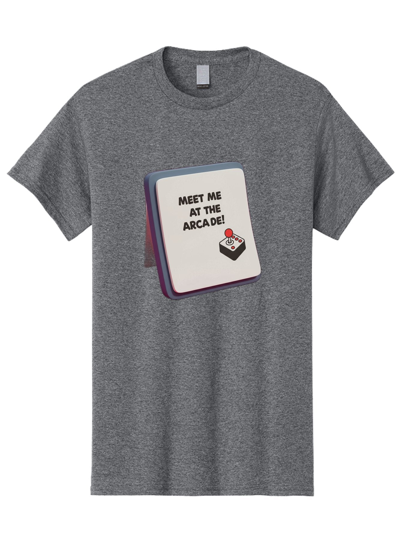 Meet-Me-At-The-Arcade Men'S Graphic Tee, 100% Cotton, Comfortable Casual Summer Wear, Machine Washable, Arcade Invitation, Vintage Video Games, Retro Gaming, Nostalgic Fun, Gaming Culture, Joystick Graphics, Classic Arcade Vibes, Baa998 14