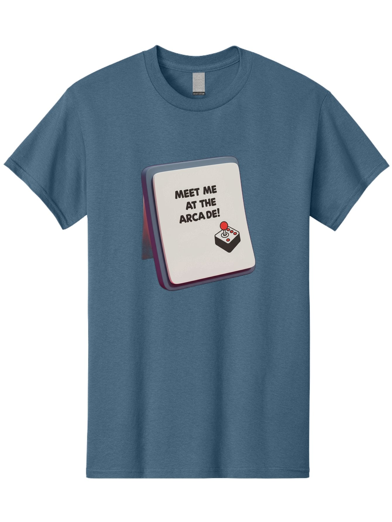 Meet-Me-At-The-Arcade Men'S Graphic Tee, 100% Cotton, Comfortable Casual Summer Wear, Machine Washable, Arcade Invitation, Vintage Video Games, Retro Gaming, Nostalgic Fun, Gaming Culture, Joystick Graphics, Classic Arcade Vibes, Baa998 10