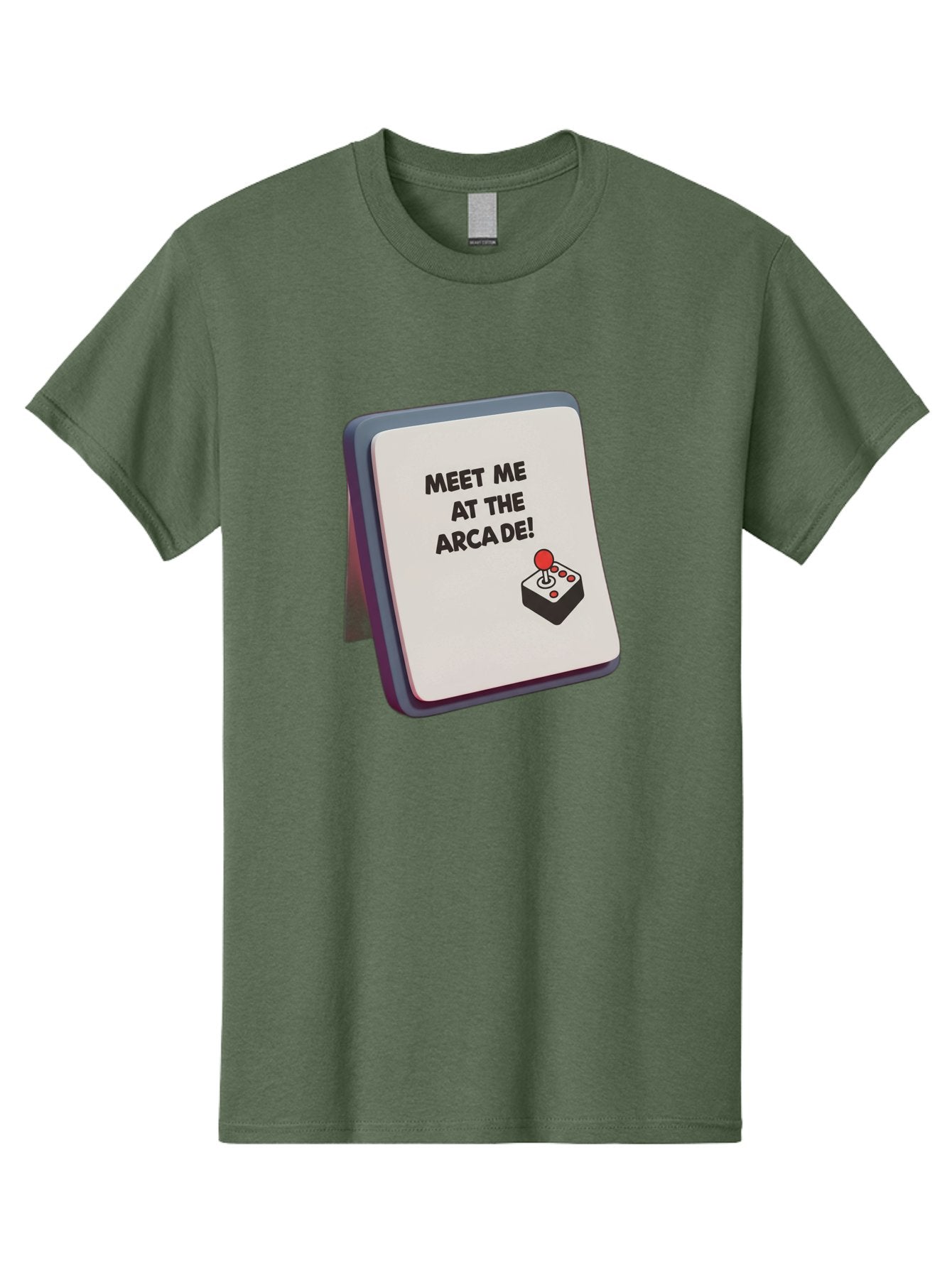 Meet-Me-At-The-Arcade Men'S Graphic Tee, 100% Cotton, Comfortable Casual Summer Wear, Machine Washable, Arcade Invitation, Vintage Video Games, Retro Gaming, Nostalgic Fun, Gaming Culture, Joystick Graphics, Classic Arcade Vibes, Baa998 5